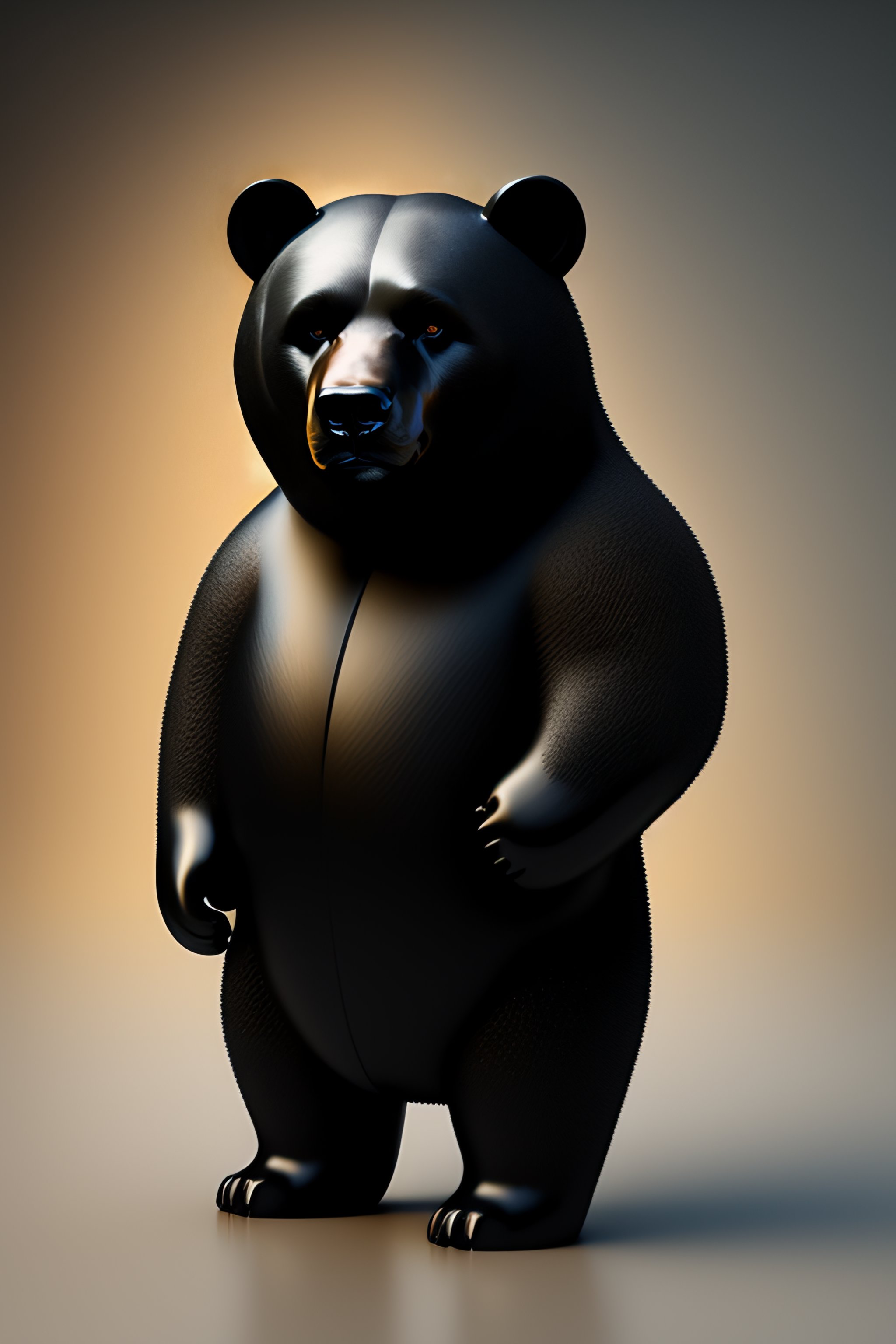 Lexica - Antropomorphic bear like man in black