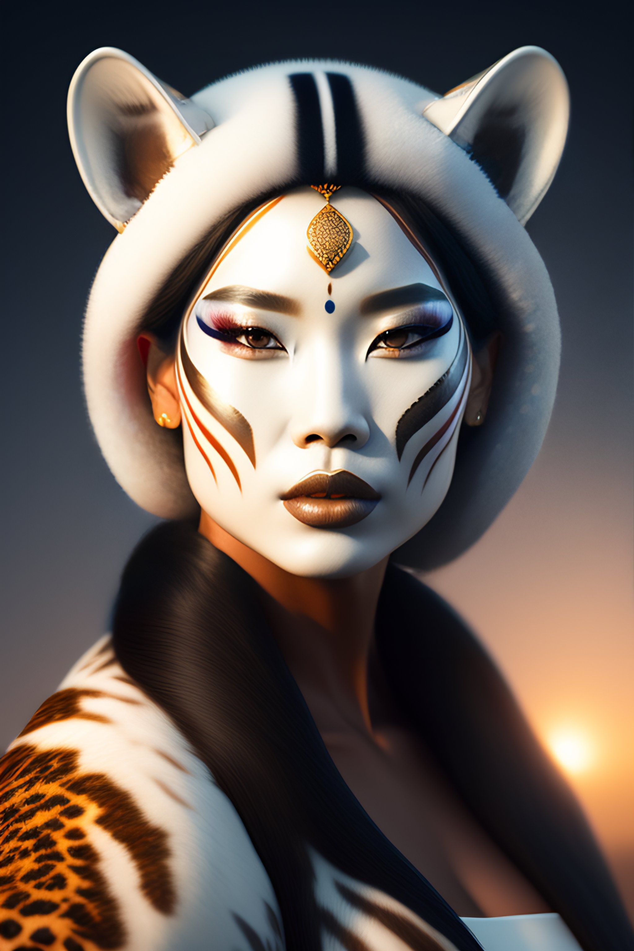 white tiger makeup
