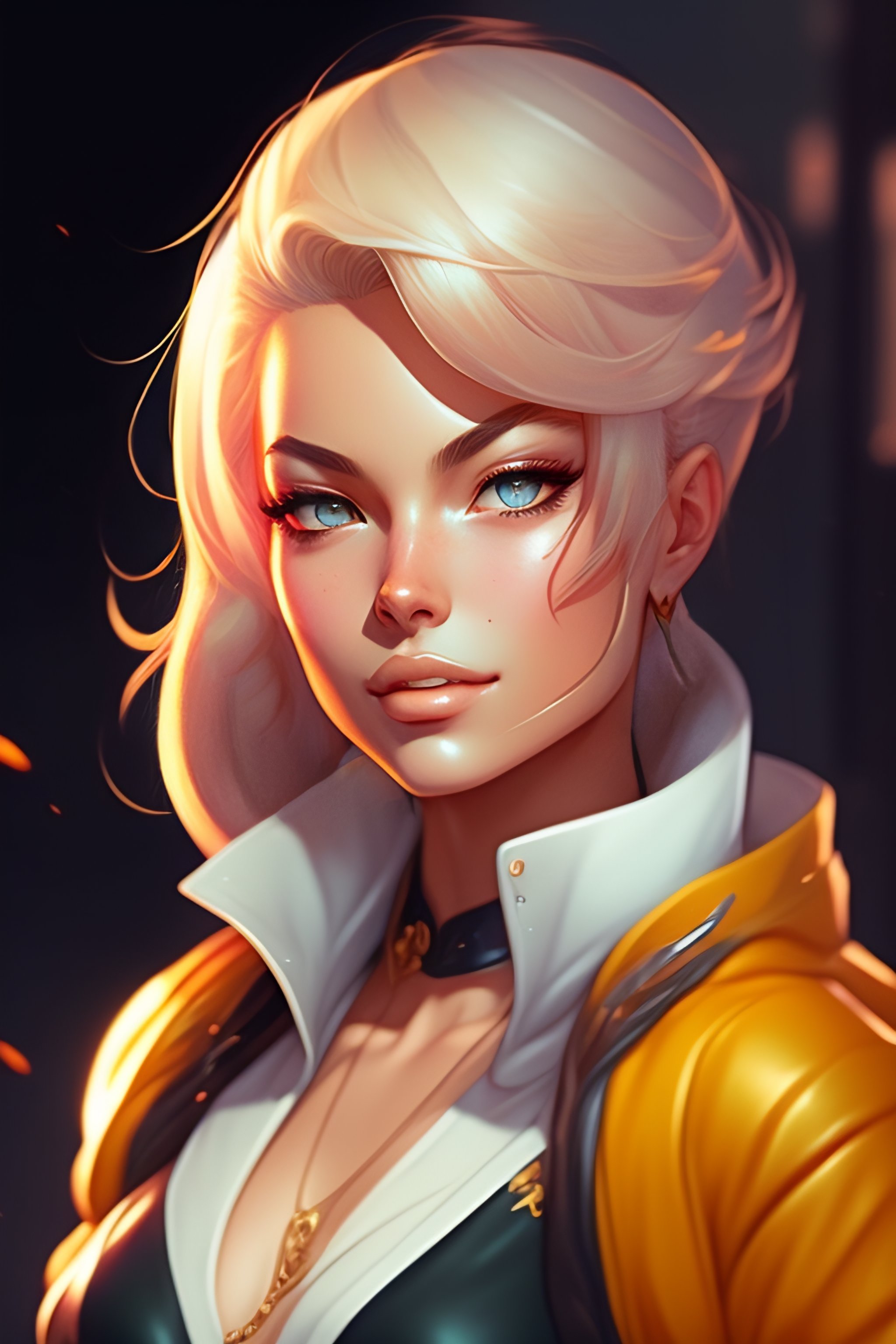 Lexica - Character concept art of margot robbie as an anime boy | cute