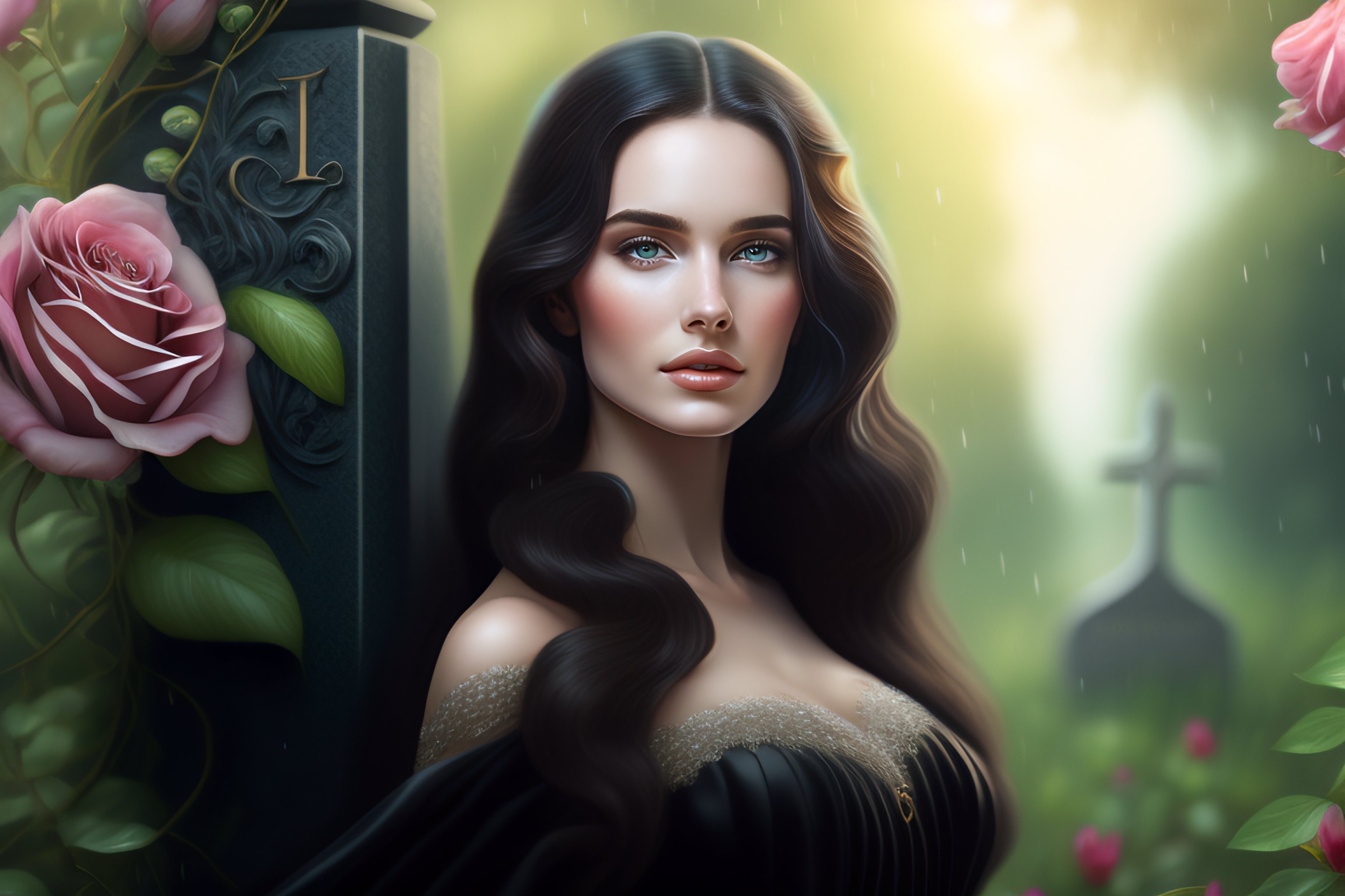 Lexica - Beautiful detailed portrait of a young elegant woman with long ...