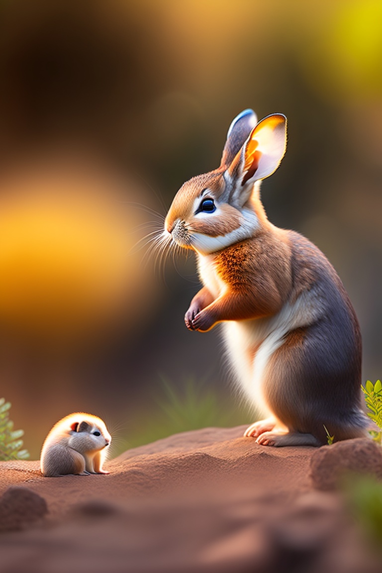 Lexica - In a selfless act, the rabbit shared the oasis' location with ...