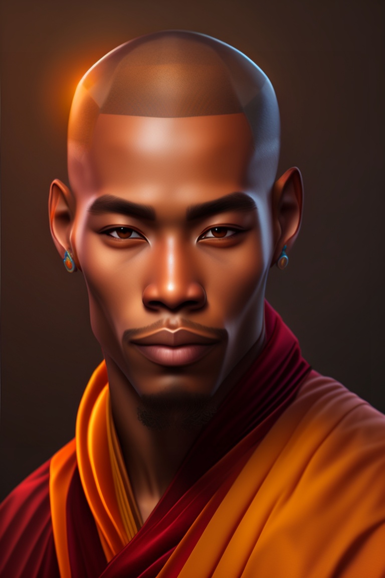 Lexica - A handsome crooked, intellegent and wise monk portrait