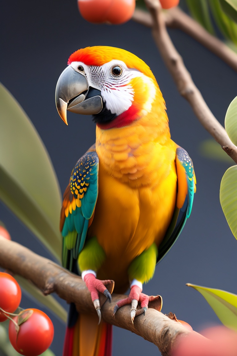 Lexica - A parrot's eye-catching patterns and textures, a tapestry of ...