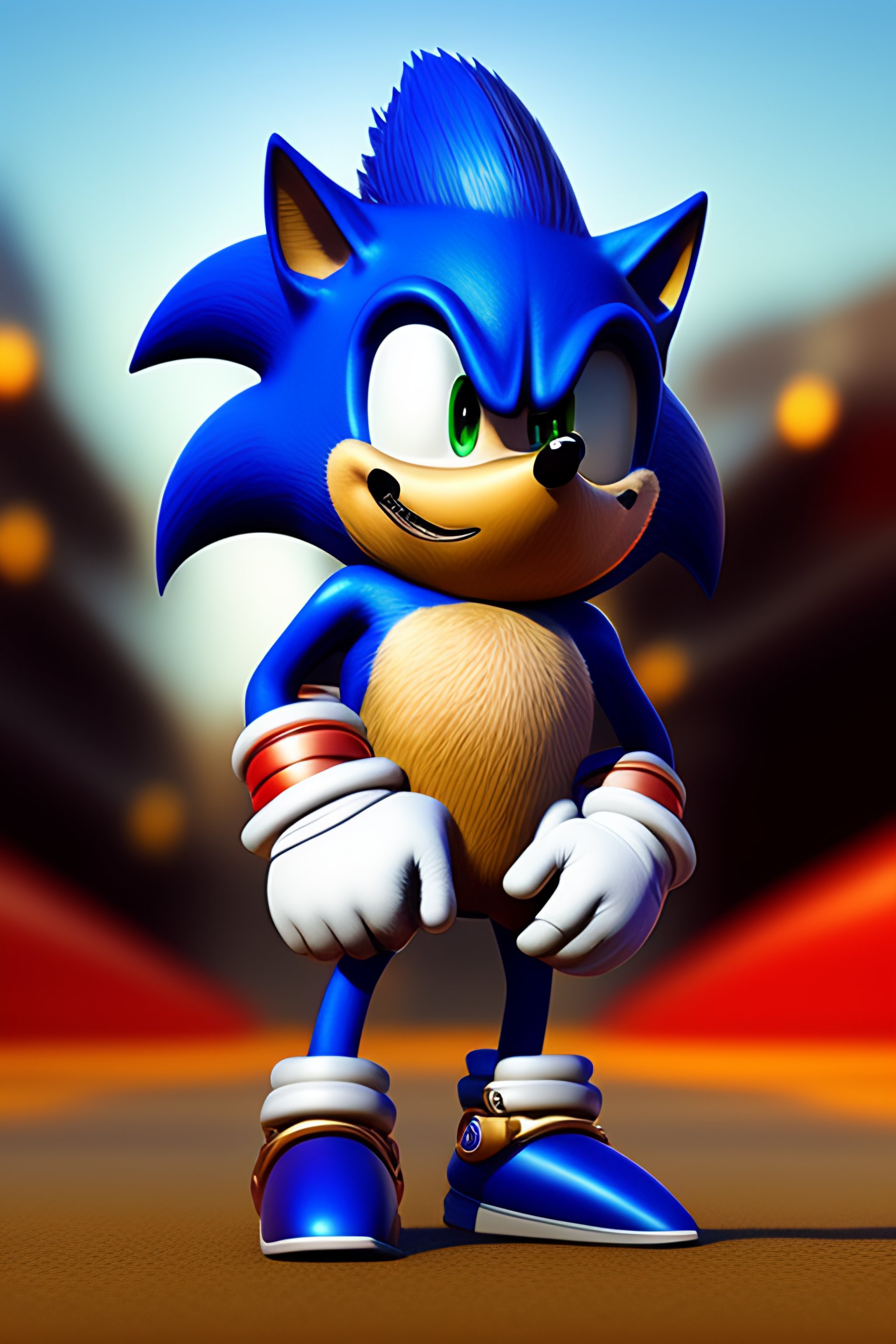 Lexica - Sonic the hedgehog wearing a robotnik costume