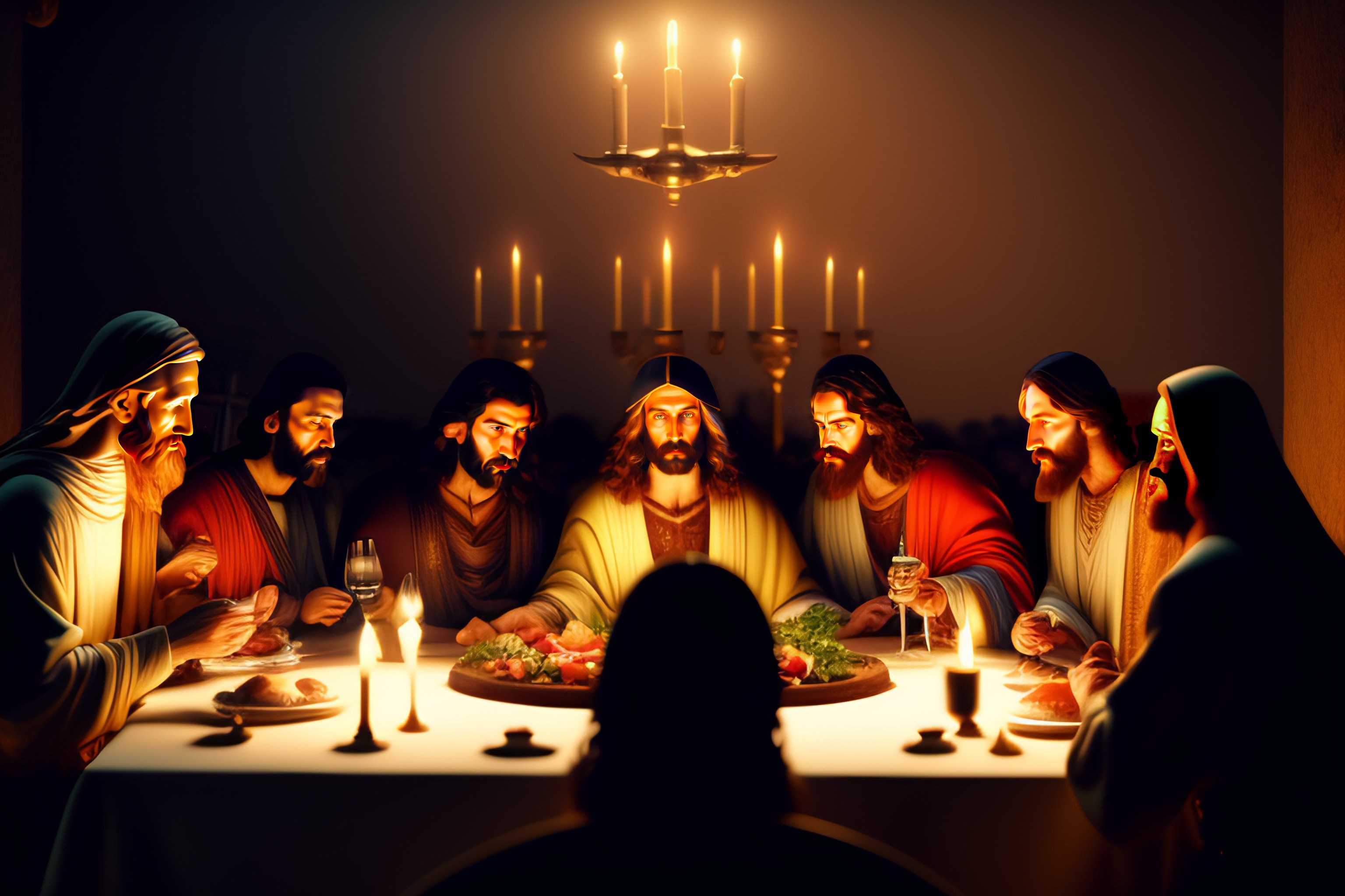 Lexica - Hyperrealistic color photo of the last supper, year 1, jesus ...