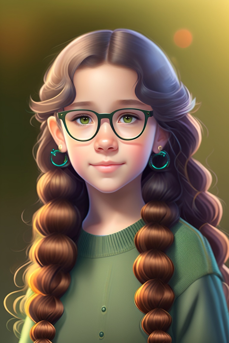 Lexica A Beautiful 9 year old White Girl With Long Curly Hair A