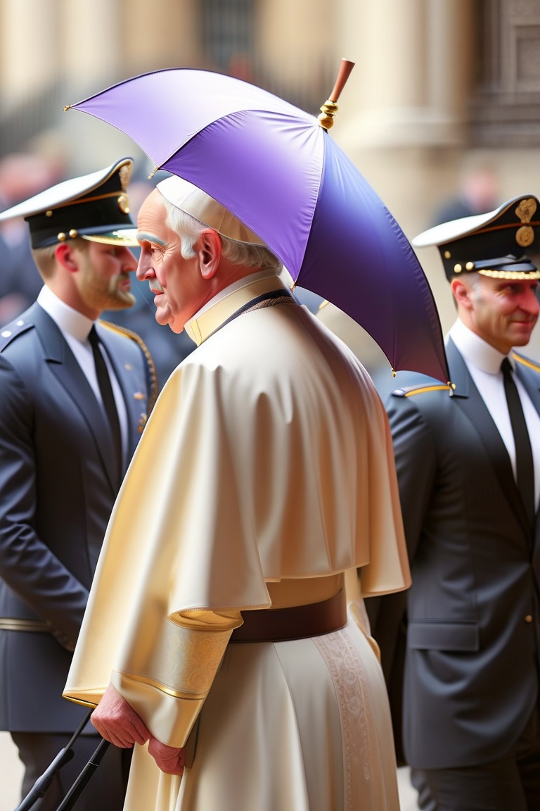 Lexica - Notice: The courtyard of the Vatican church, the Pope with 4 ...