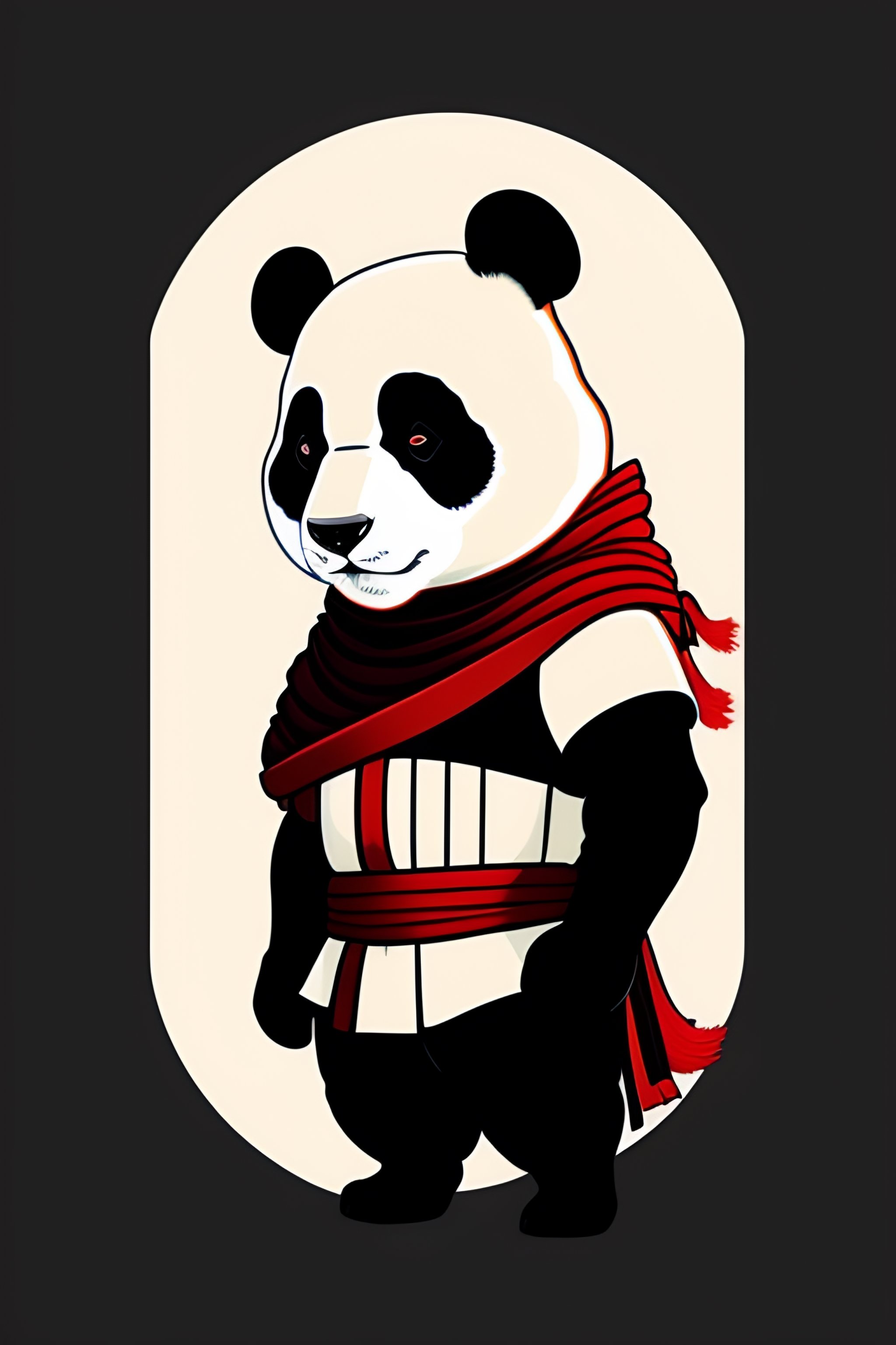 Lexica - Panda shinobi , cartoon style, minimalist