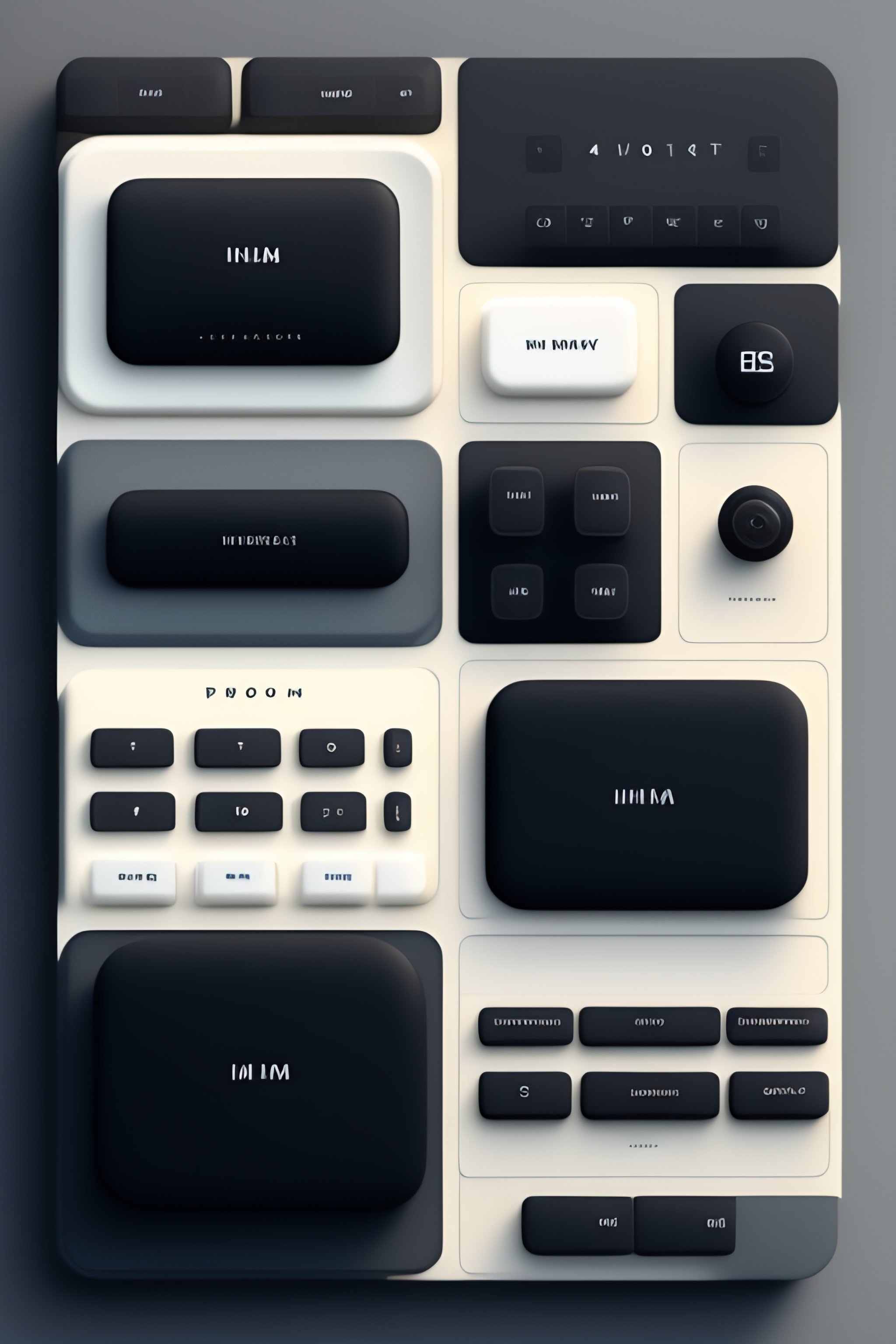 Lexica - Photoshop gnom4 minimal flat UI in dieter rams style