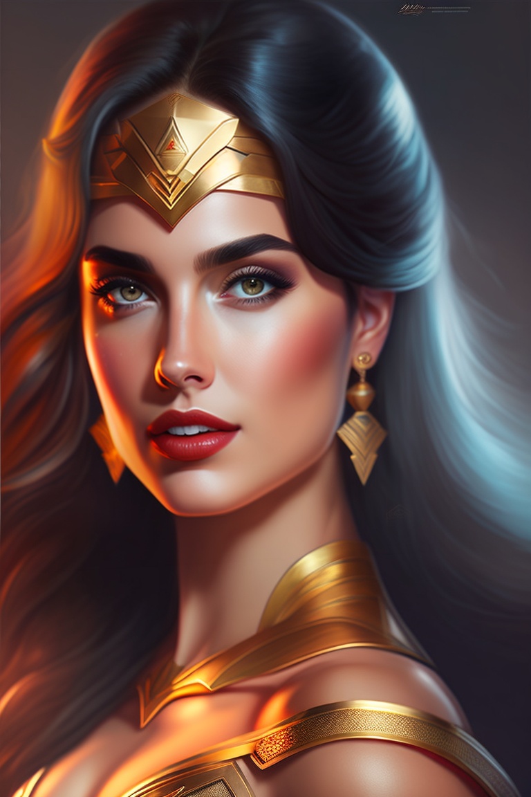 Lexica - Portrait of a Ana de Armas as wonder woman, charlie bowater