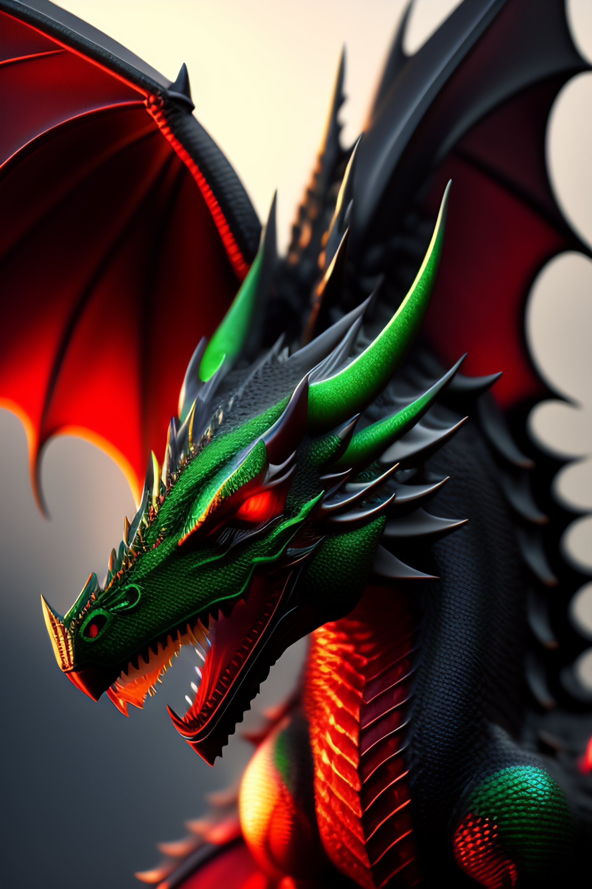 absurdres alternate_color dark_background dragon glowing highres