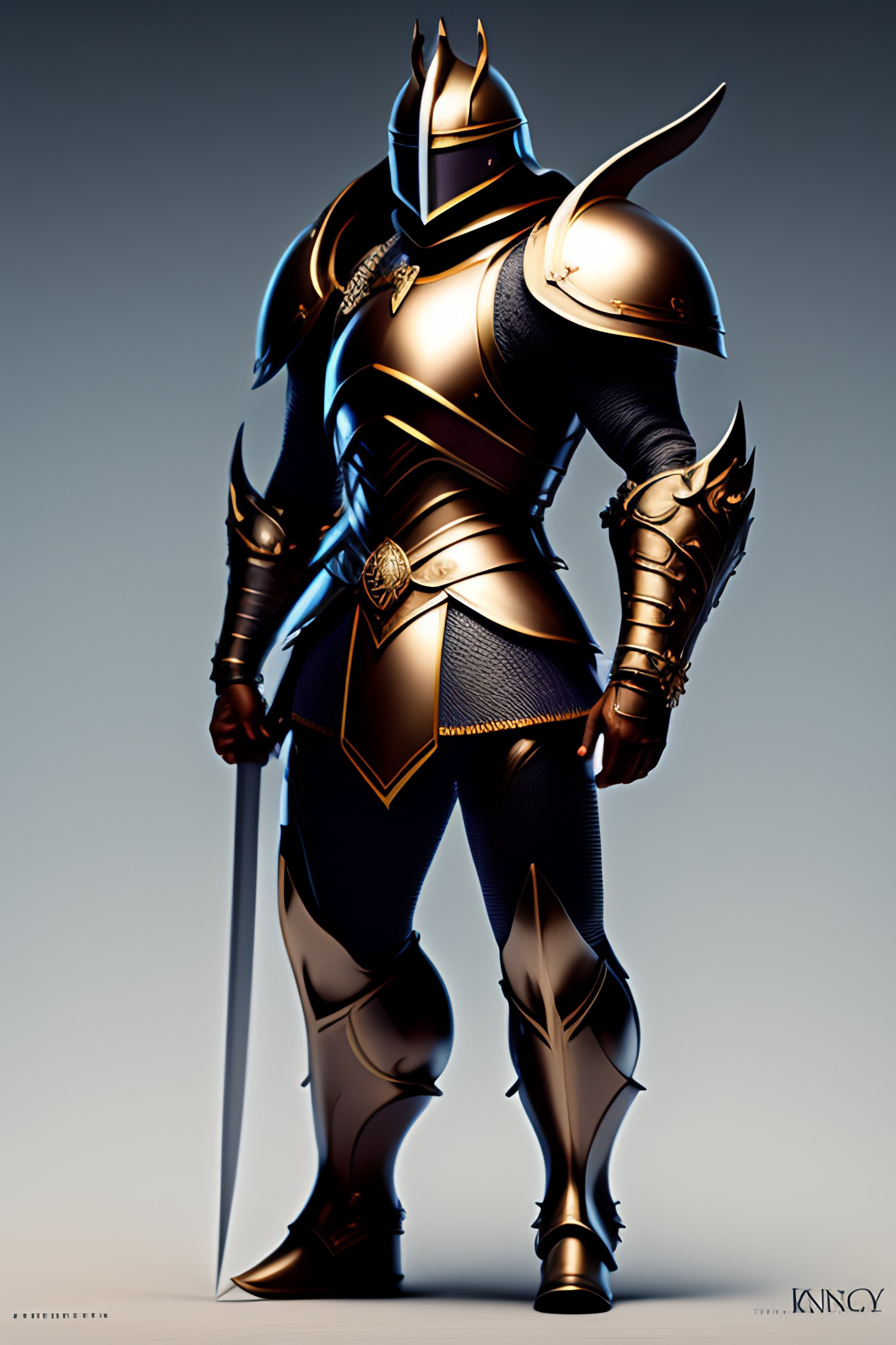 Lexica - Full body portrait of knight, sci fi, hyper realistic, in the ...