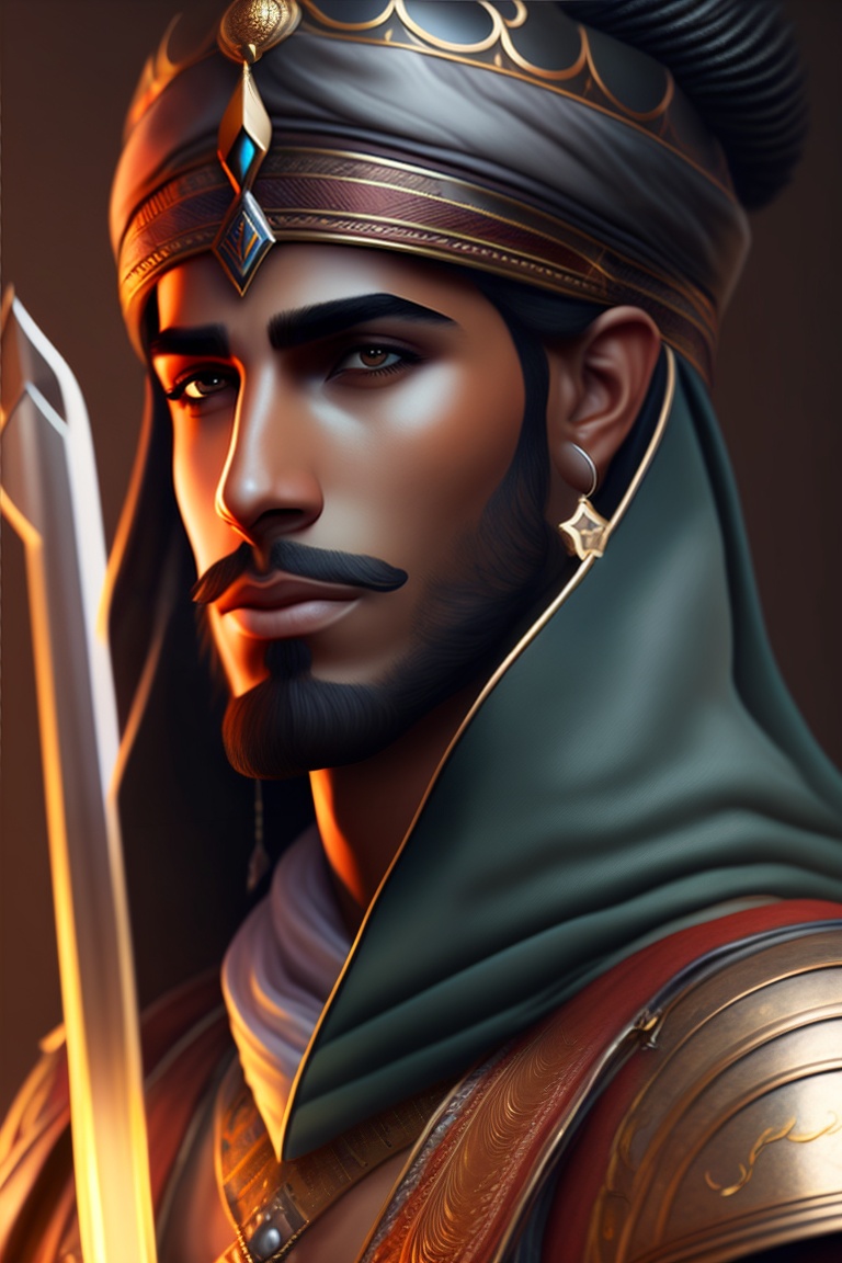 Lexica Arabian Warrior Person With Sword 4k Realistic Arabian