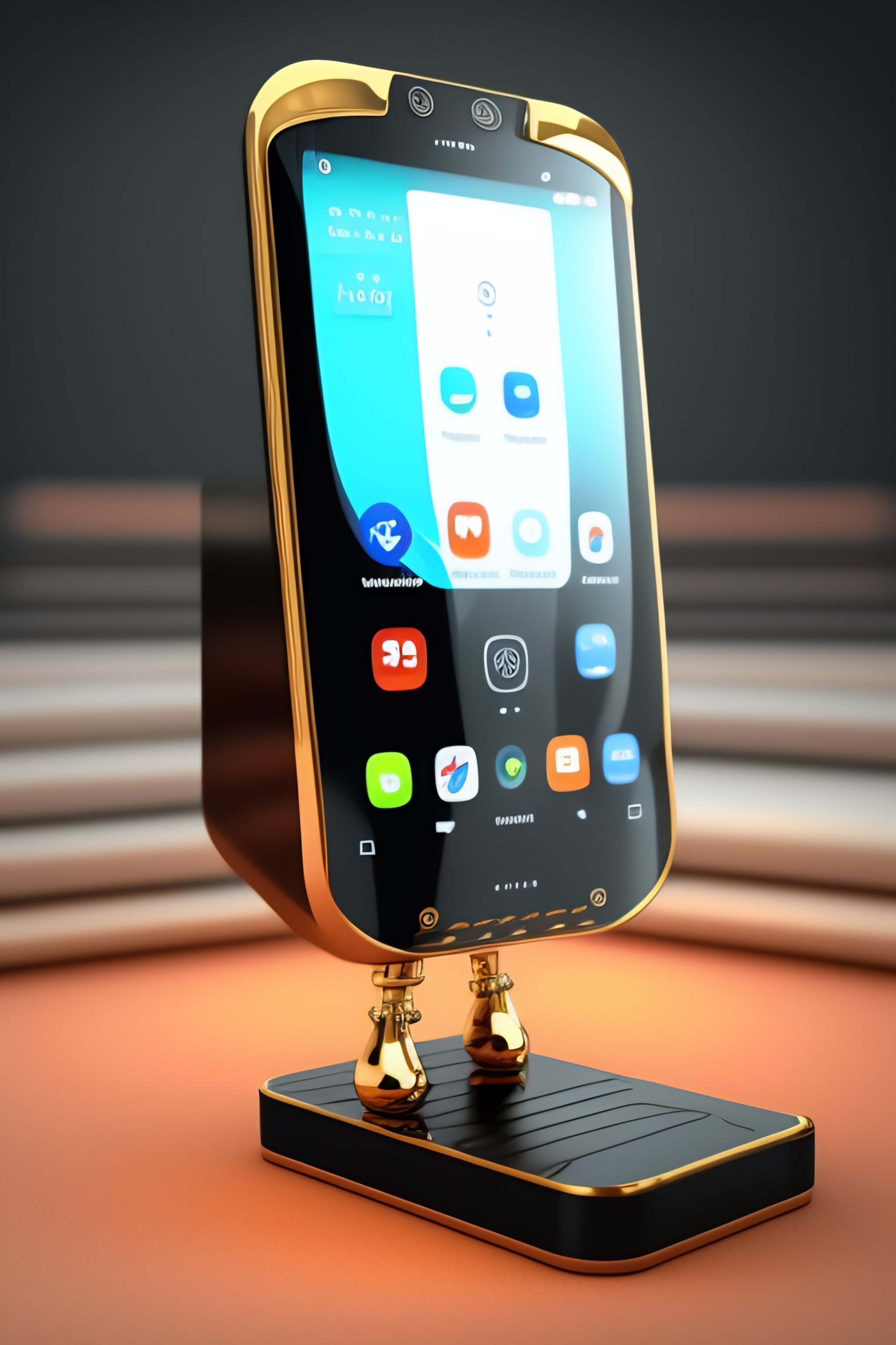 Lexica - A humanoid smartphone using the internet cartoon style