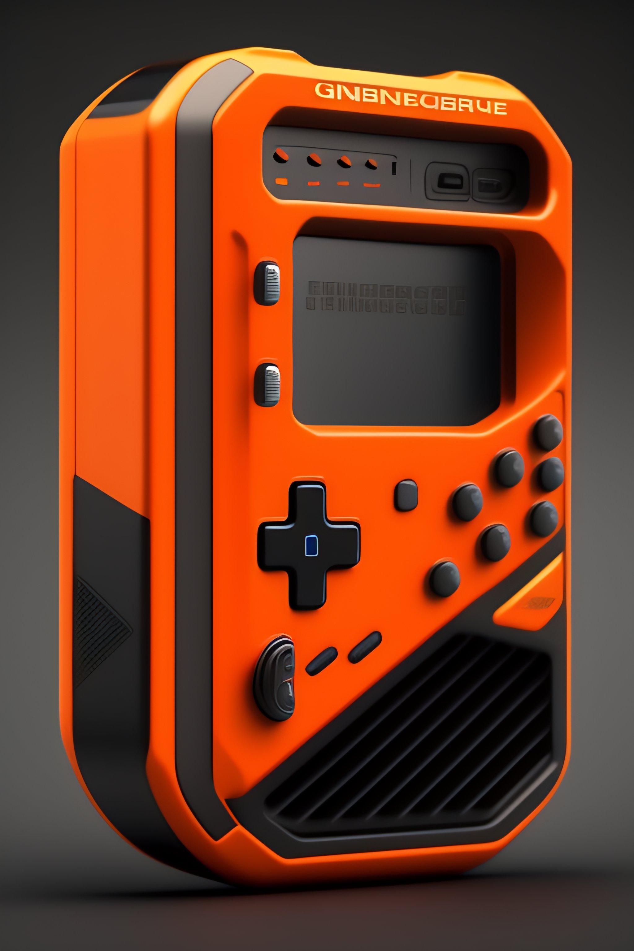 Lexica - Futuristic international orange gameboy console. highly ...