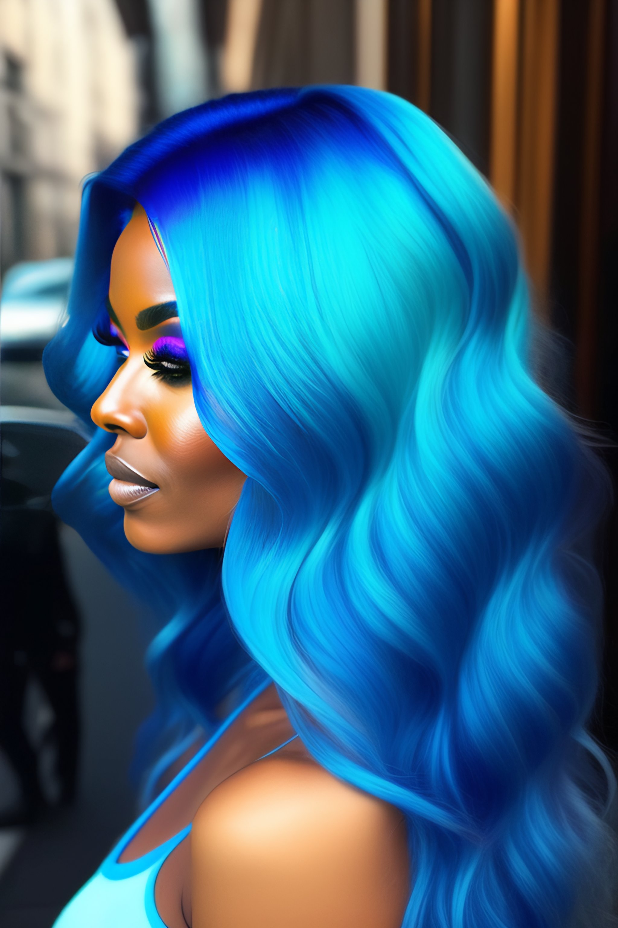 Lexica - Hair blue