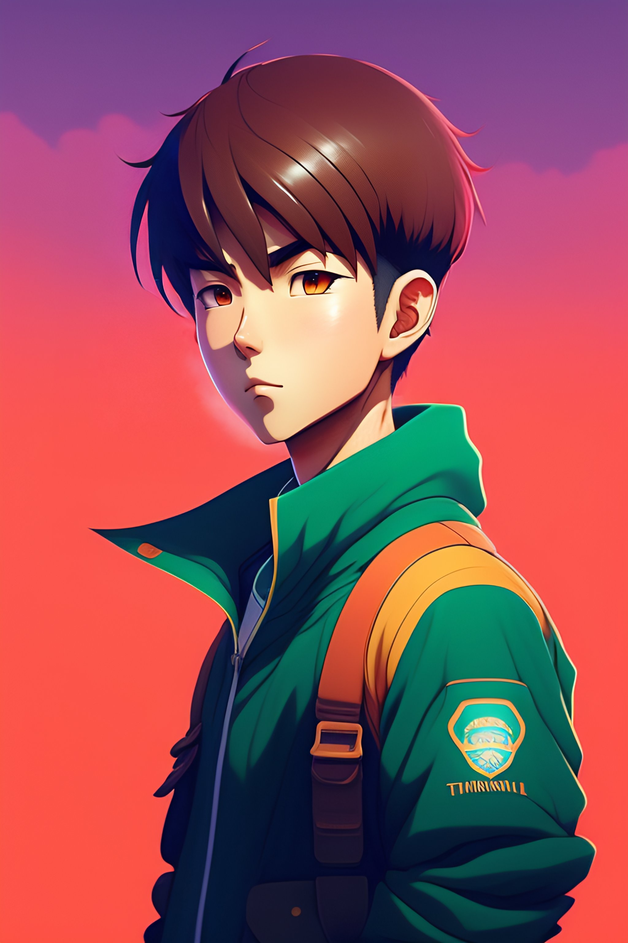 Lexica - Character portrait of a young man, handsome face, large eyes ...