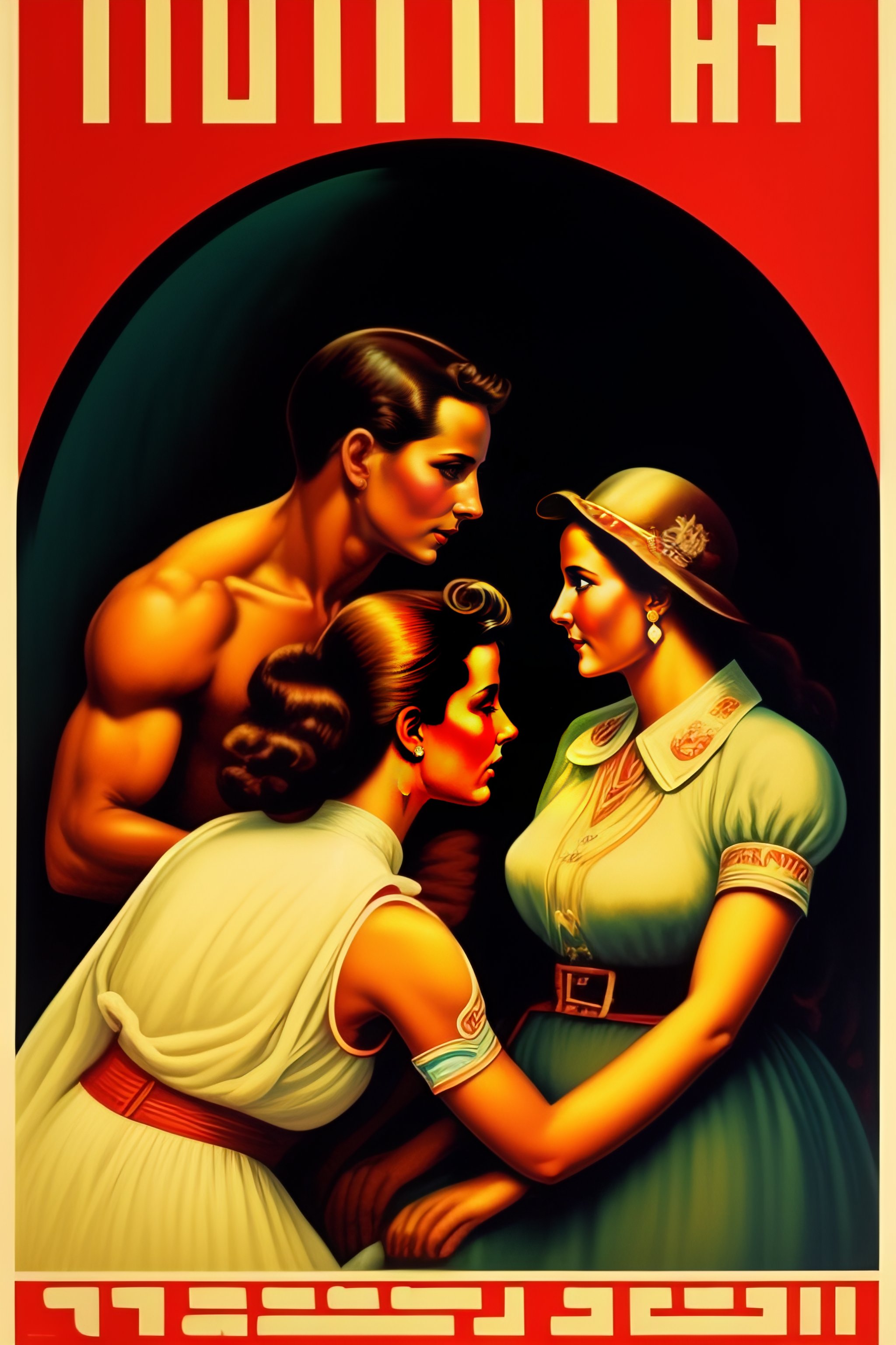 Lexica - Soviet propaganda poster showing the material culture of society.