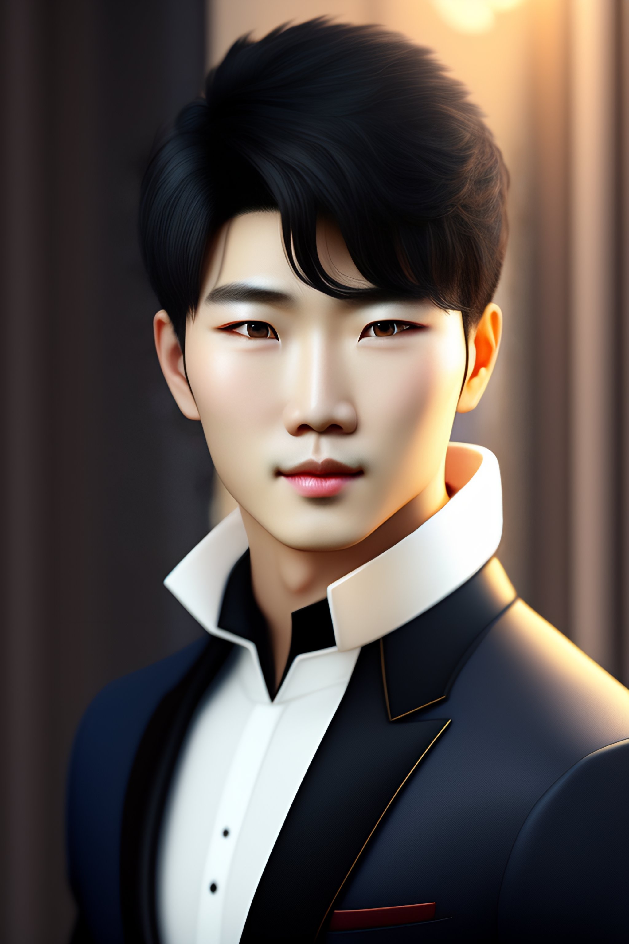 Asian Guy Black Hair