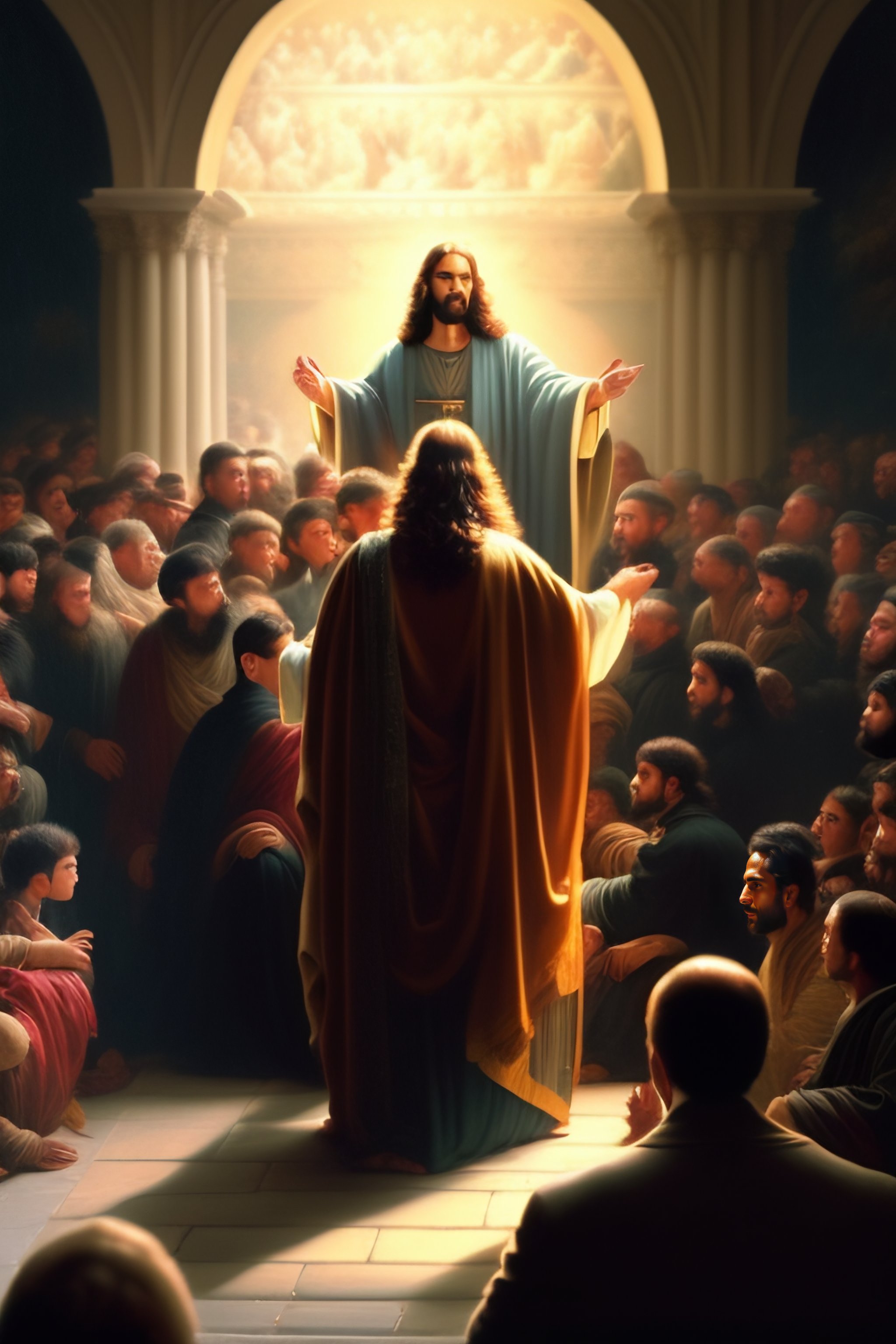 Lexica - JESUS CHRIST PREACHING TO SMALL CROWD