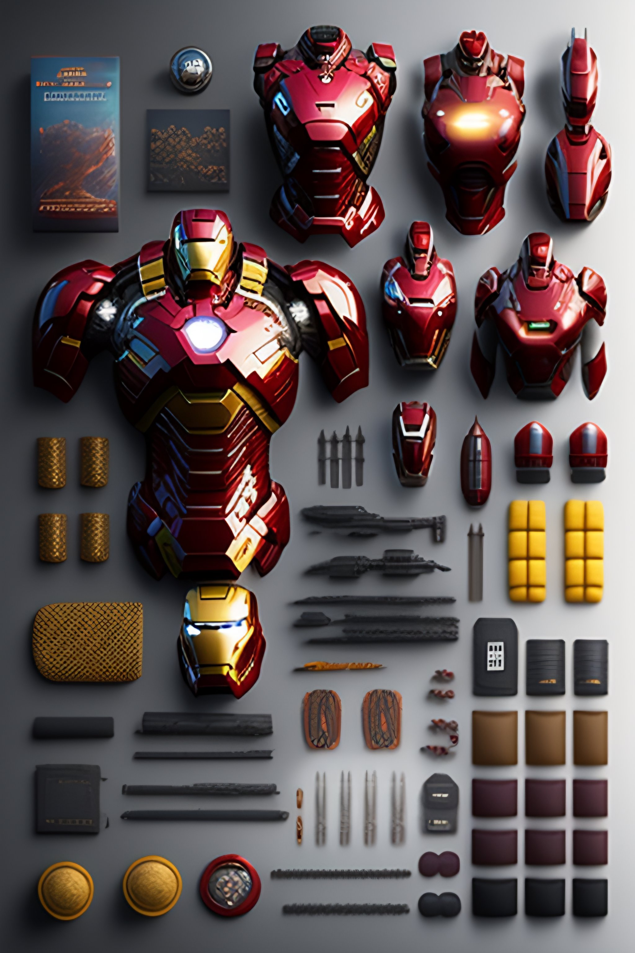 Lexica - Ironman, Costumes and props, Knolling, Knolling layout ...