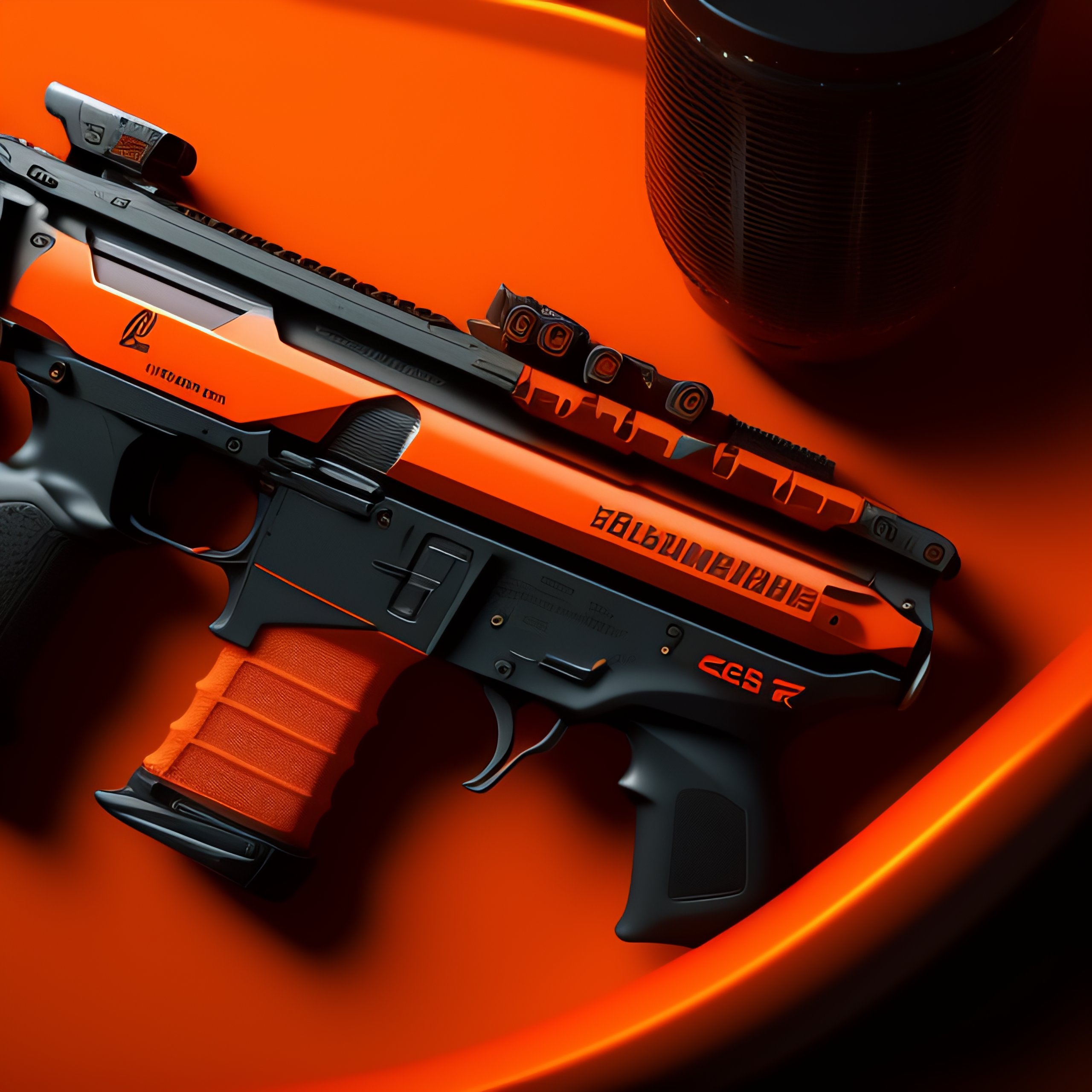 Lexica - CS-GO background pattern deluxe, hollographic orange details ...