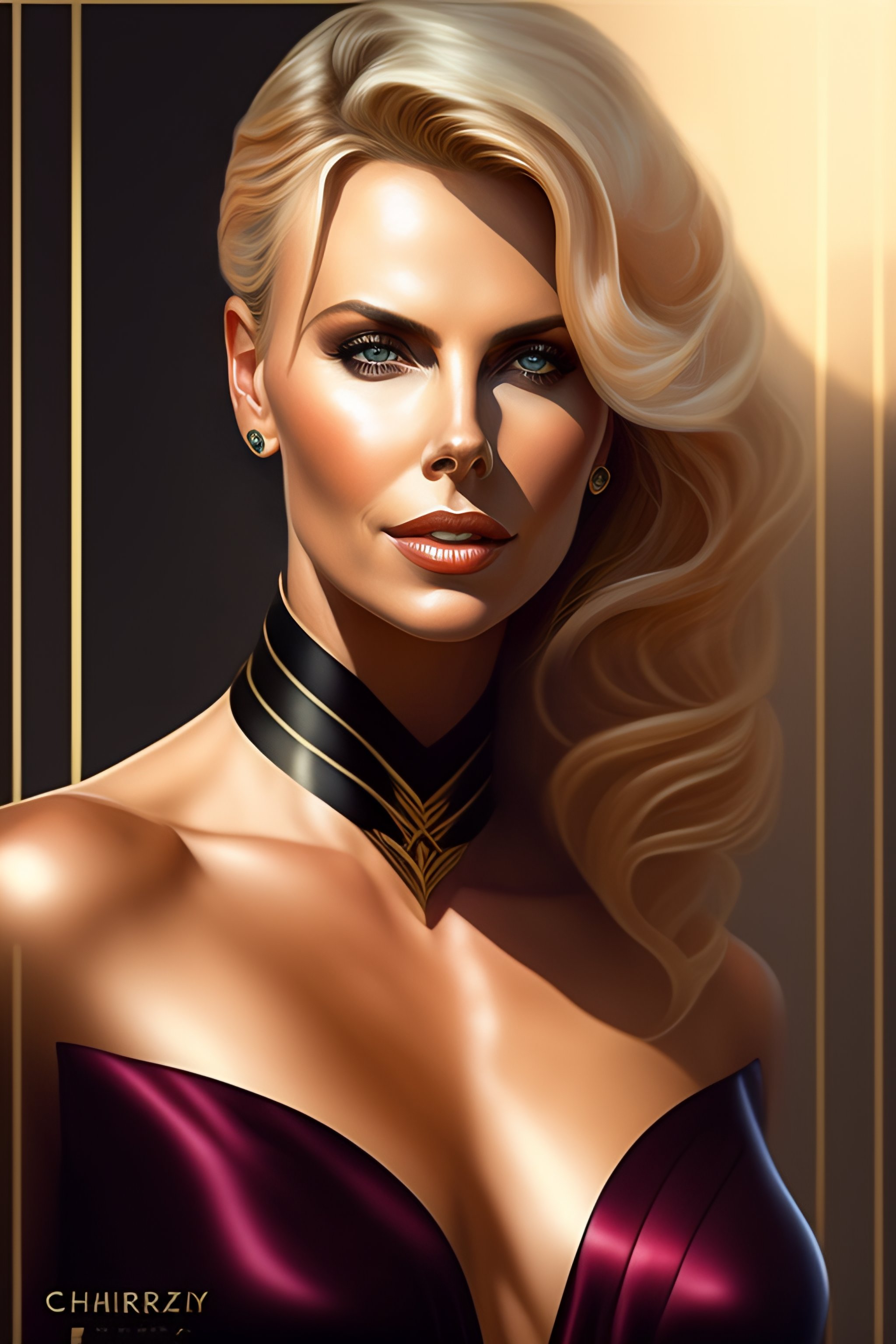 Lexica Charlize Theron a very exotic crossword intricate elegant