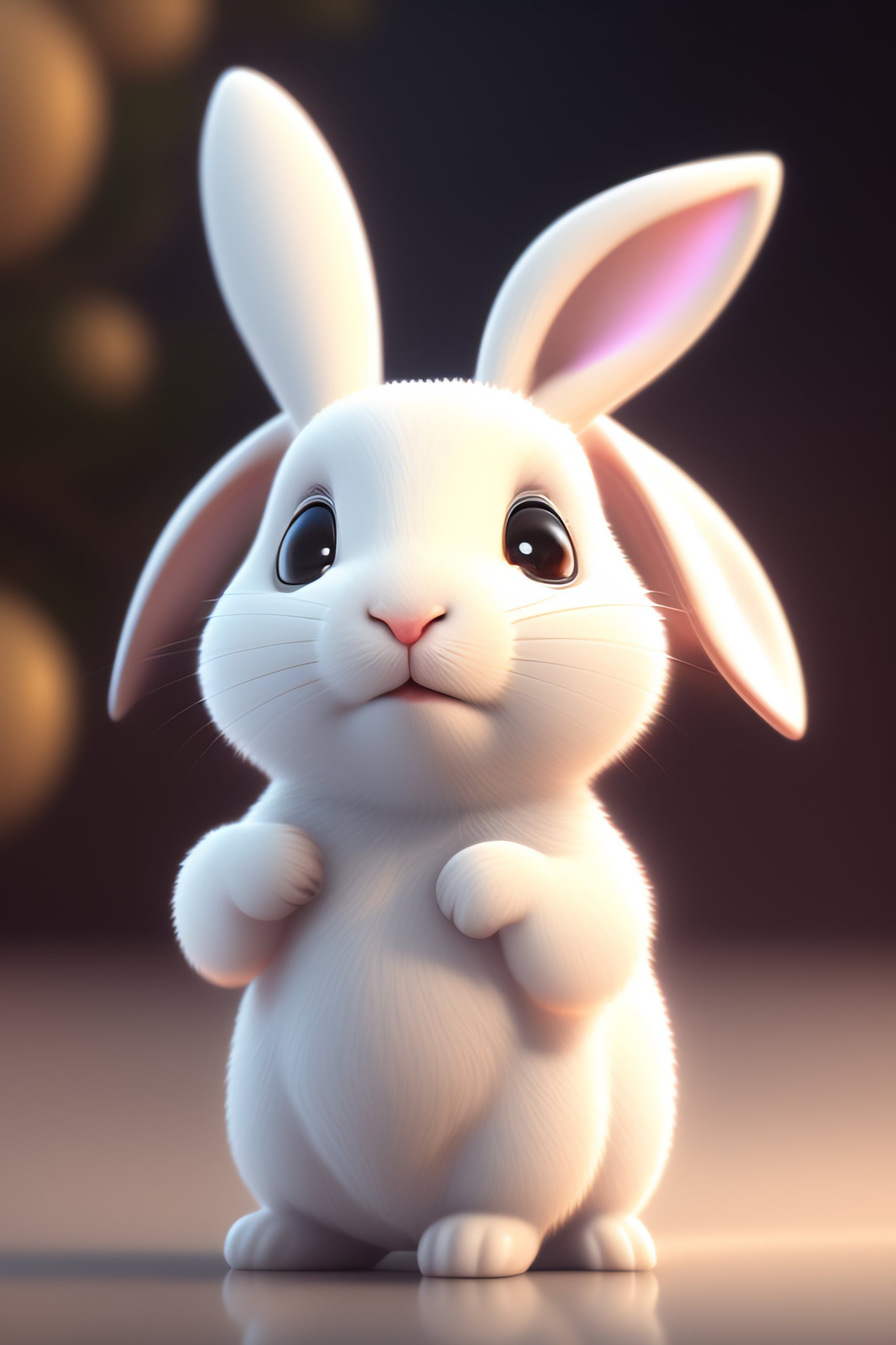 Lexica - Cute happy white cartoon rabbit, wearing white lab coat ...