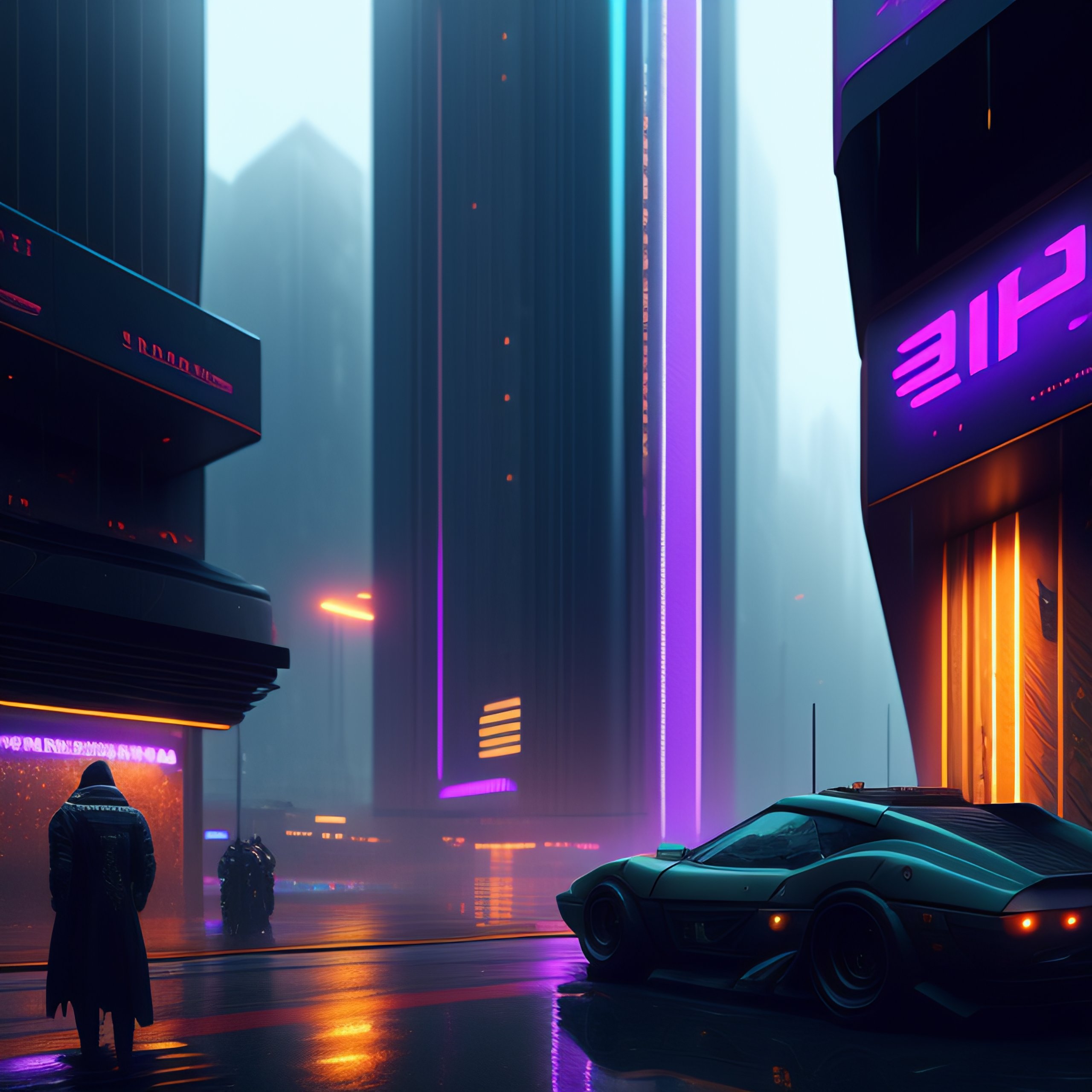 2k retro cyberpunk city wallpaper