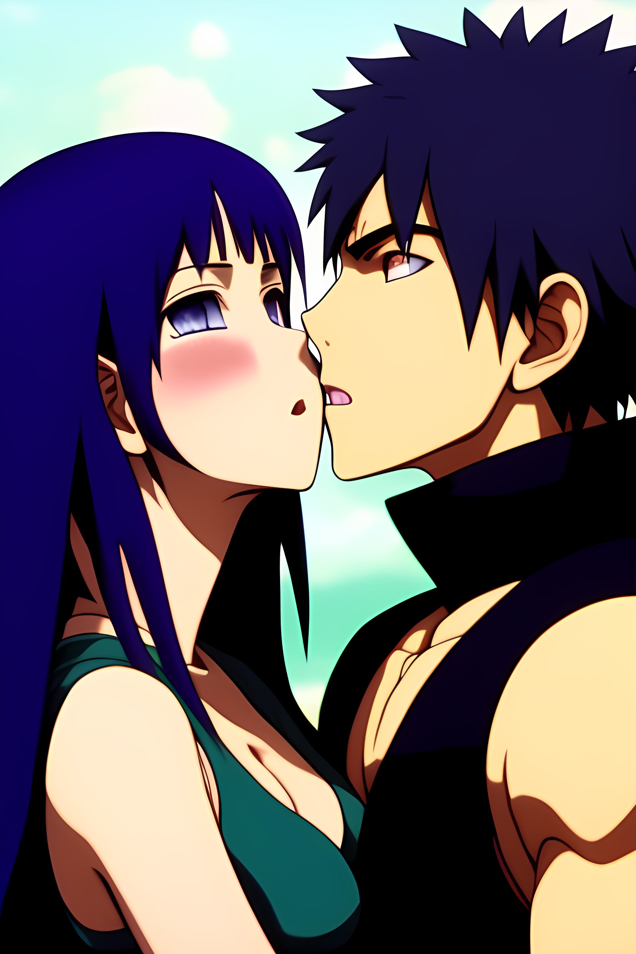 naruto and hinata kissing