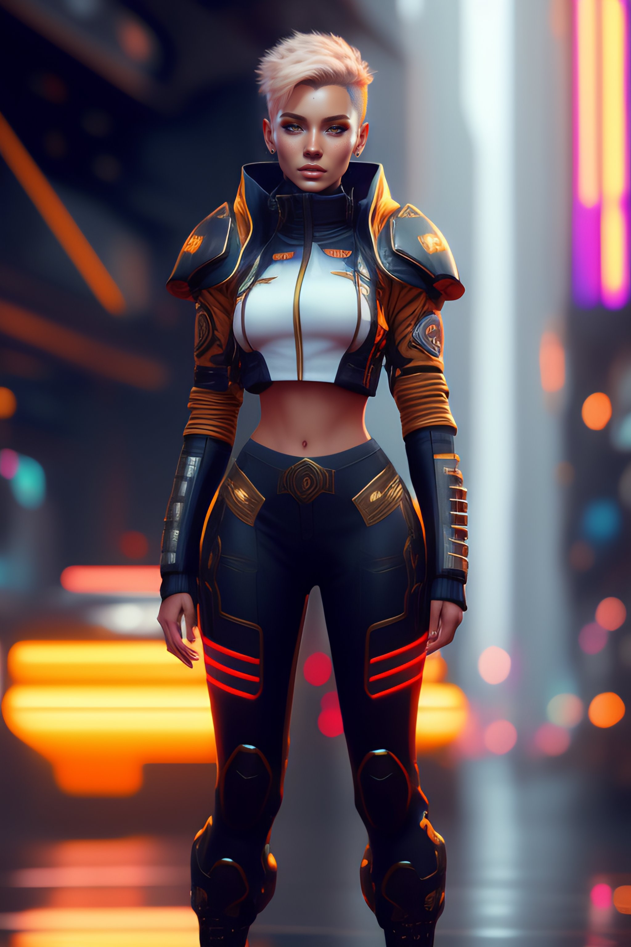 Lexica - Goth punk clothes with short hair girl, battle status, hyper  detailed, digital art, cyberpunk style, cybercinematic lighting, studio  quality