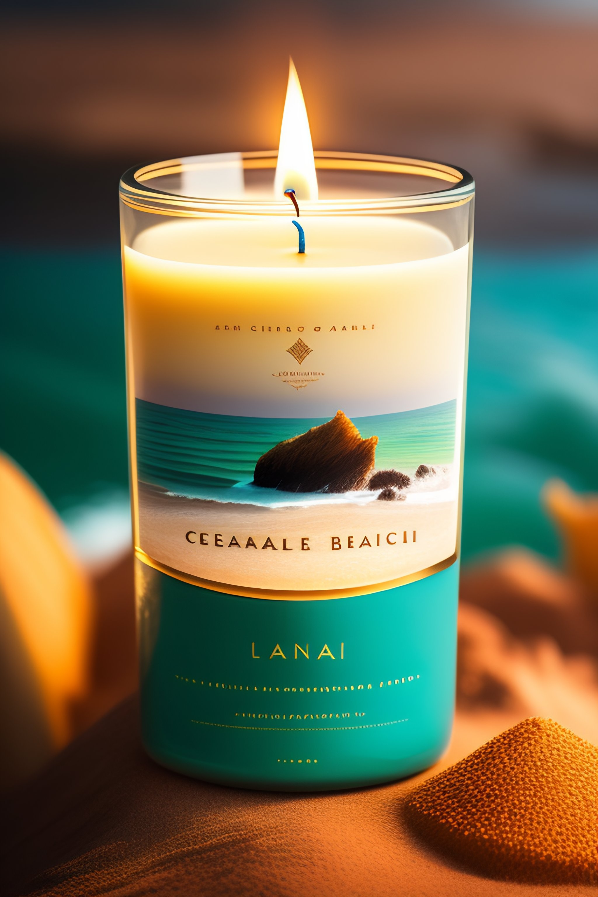 Lexica - Design beach label for candle box