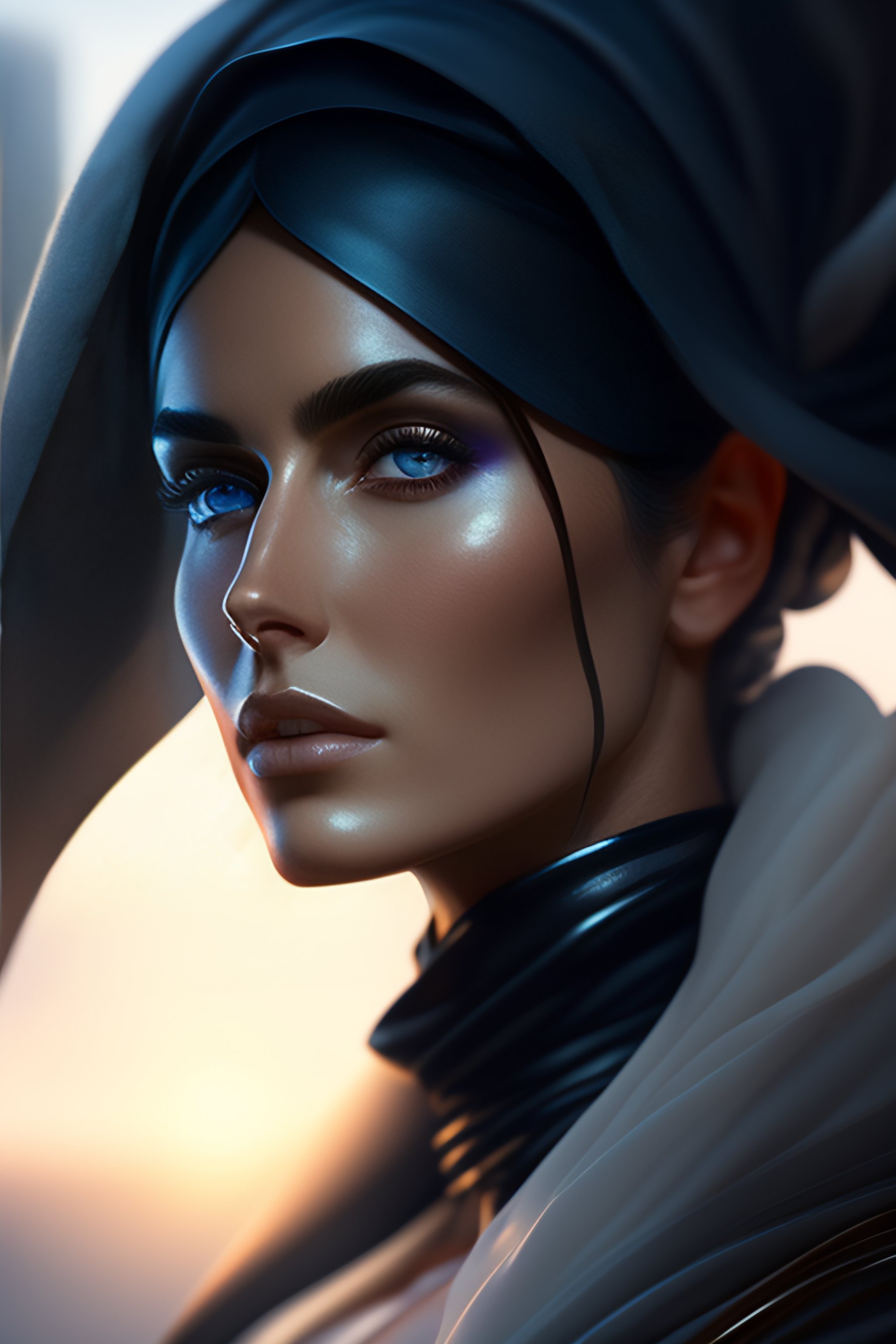 Lexica - A Photorealistic dramatic hyperrealistic brifht blue eyes ...