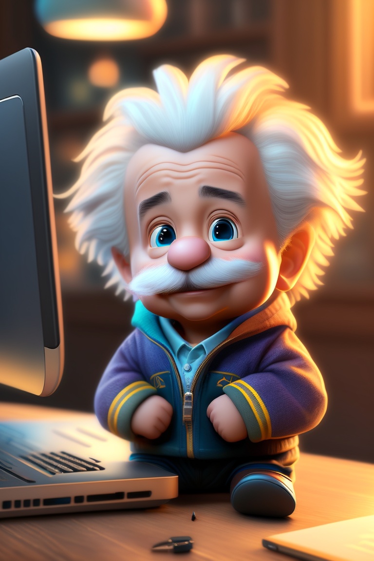 Albert Einstein Bobblehead Computer Sitter 