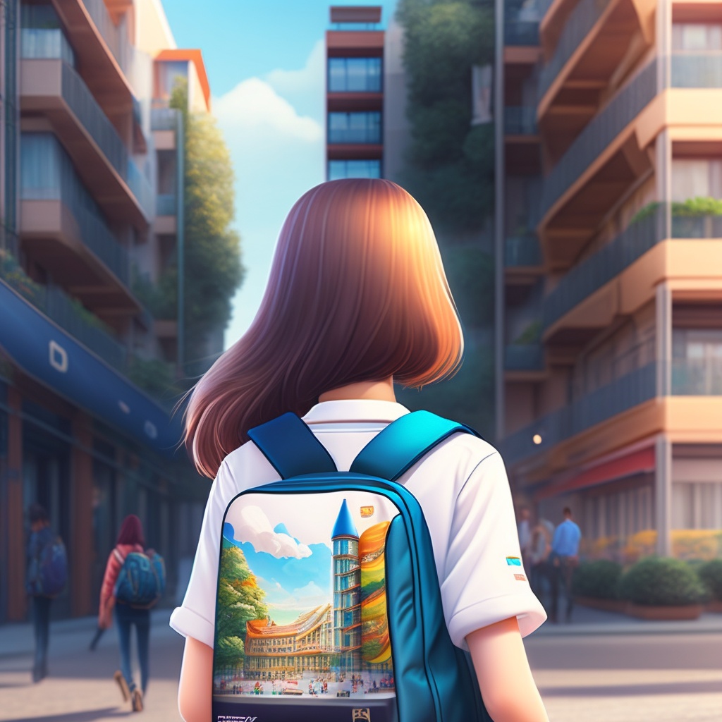 Lexica - View of a tall hostel building ,afternoon time ,backview of a ...