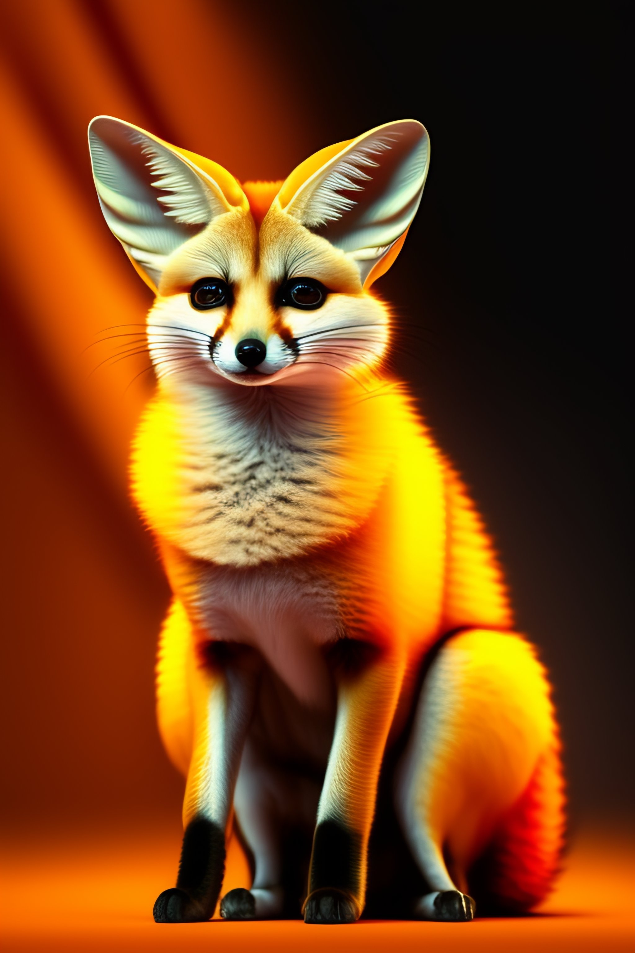Lexica - Fennec fox , orange , football player , as human