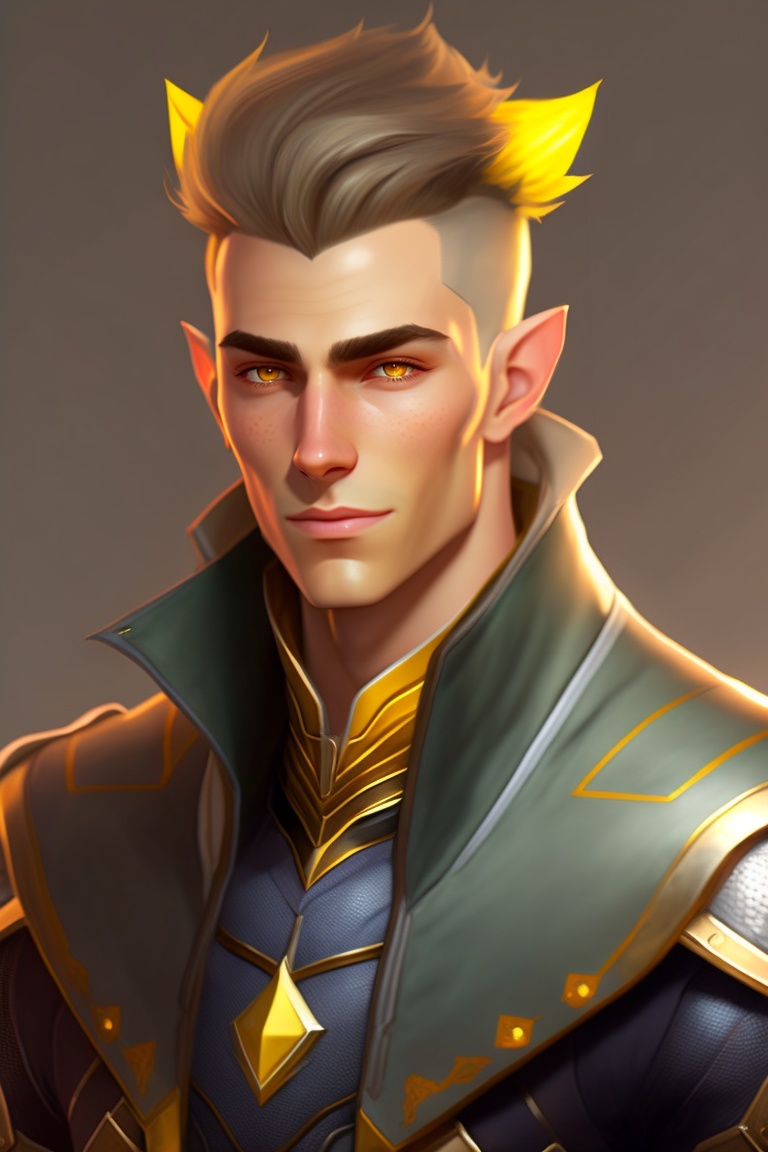 Lexica - Elf guy looking smug, concept art, character portrait, gray ...