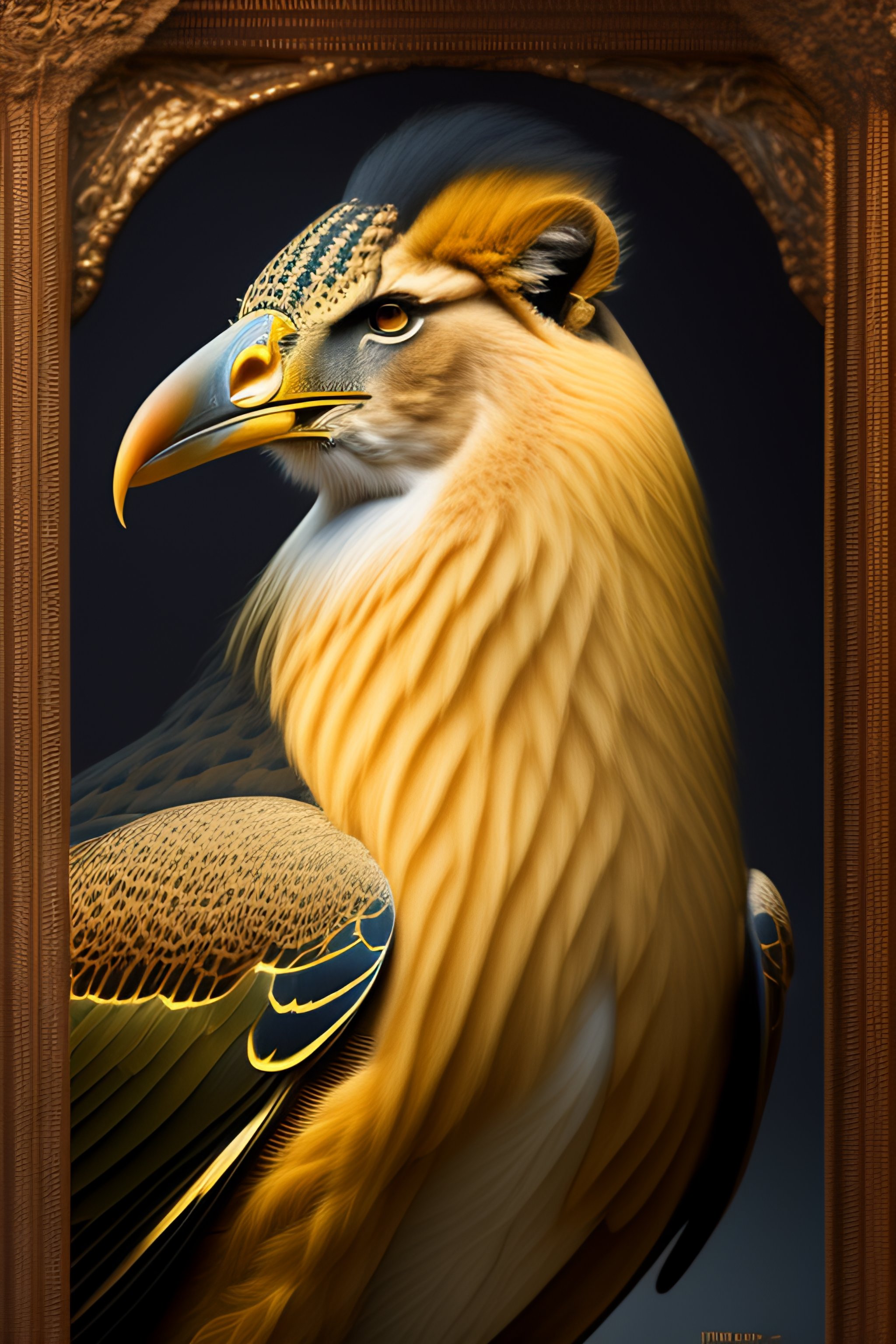 Lexica - Bittern bird with the body of a lion