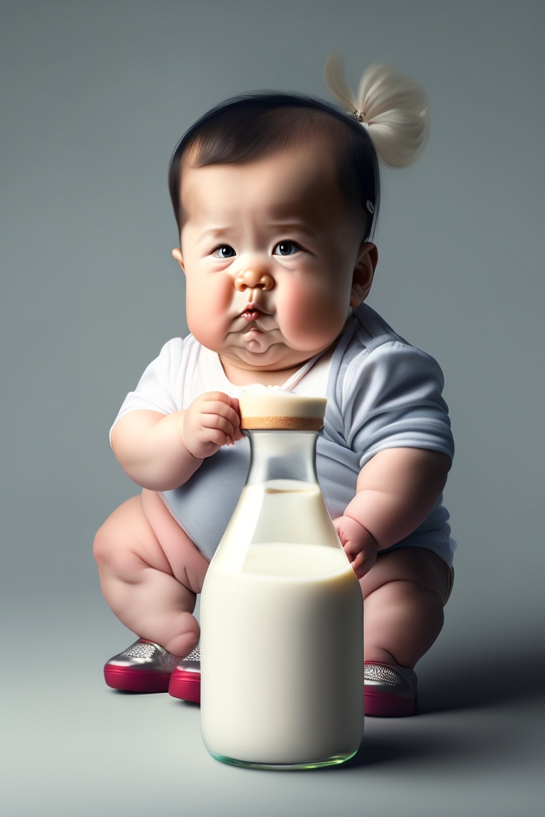 Lexica Fat boy, drinking milk