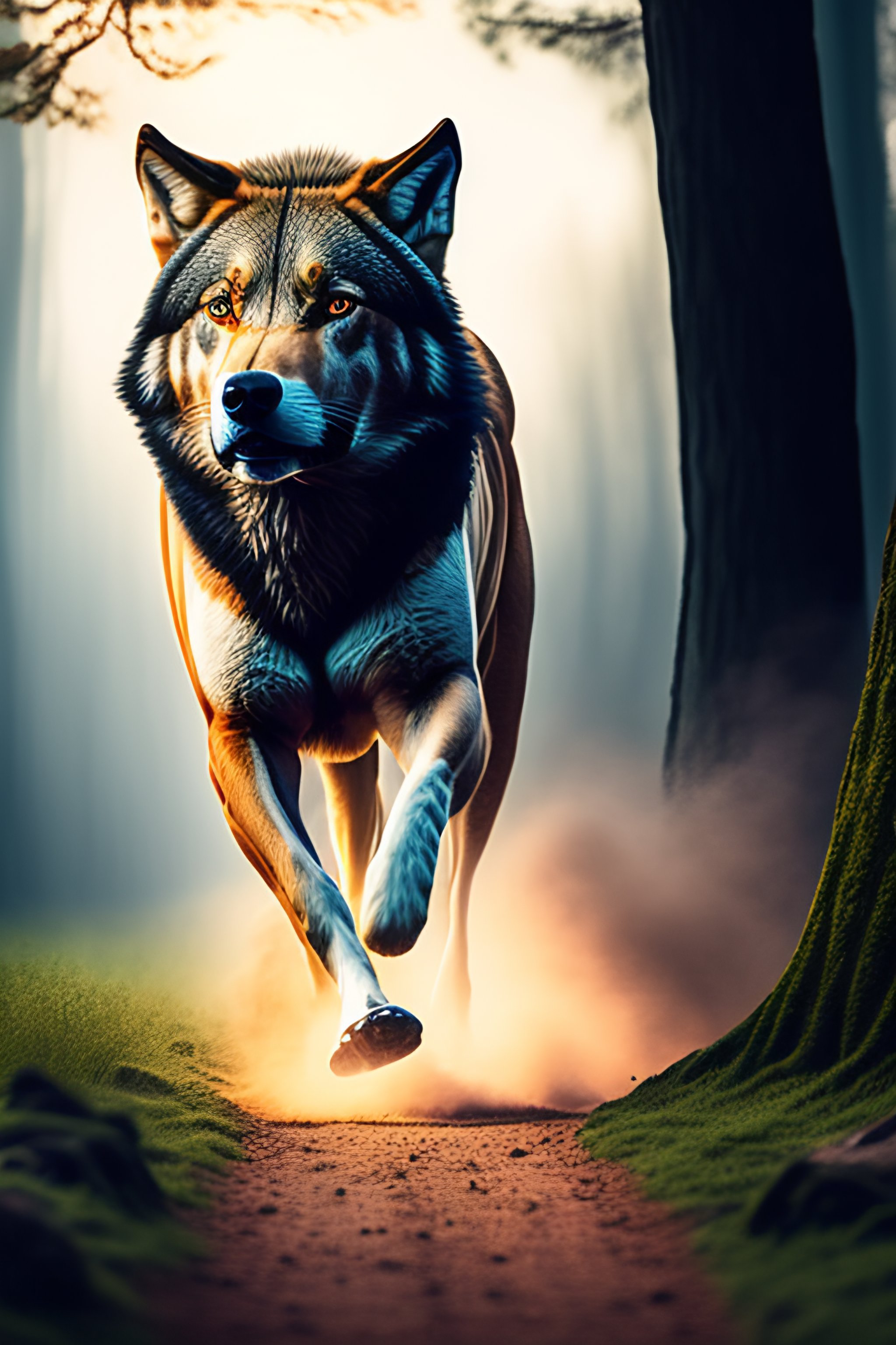 Lexica Ancient Warrior Going Through Woods And Being Chased By Wolves