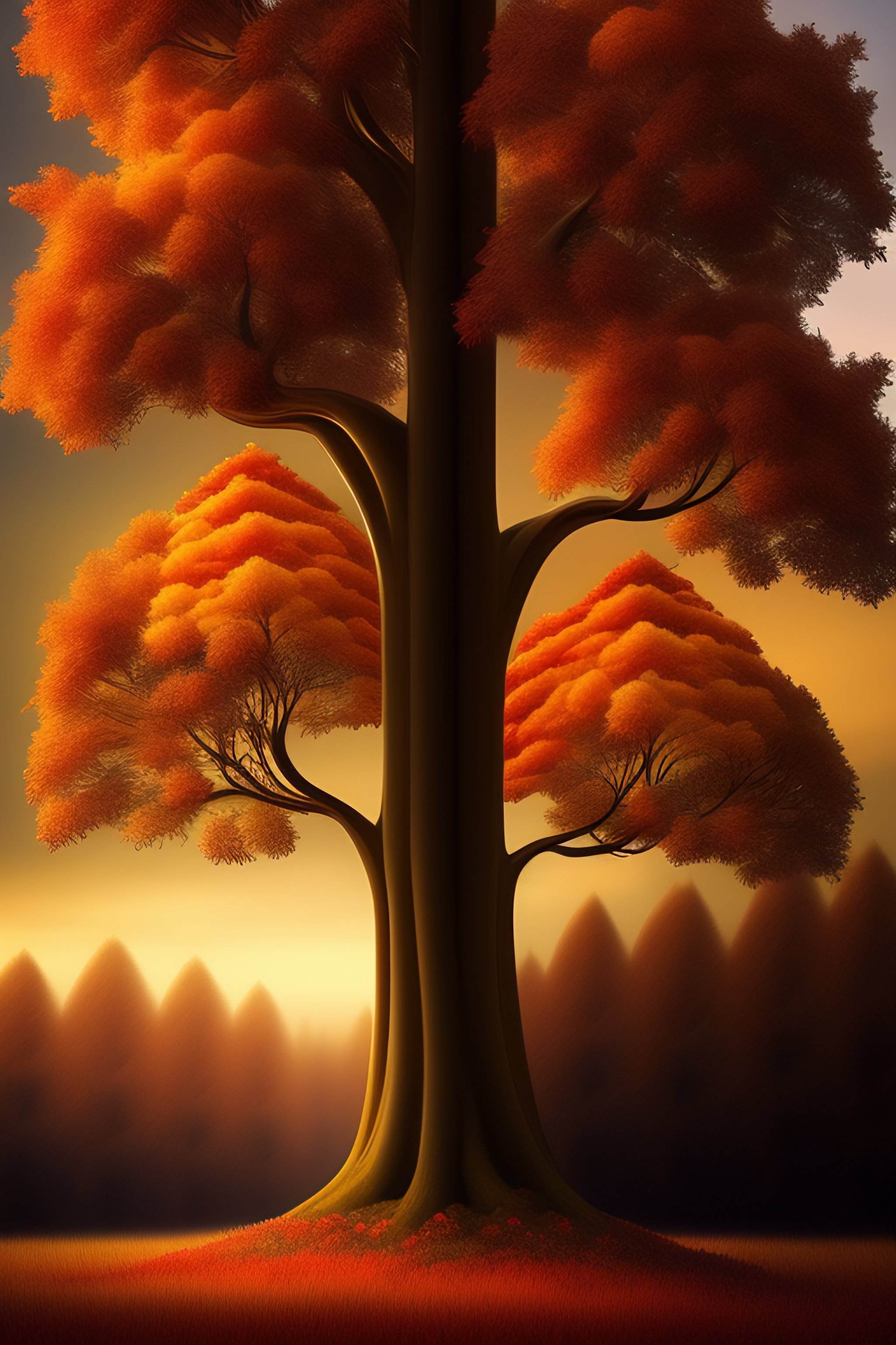 Lexica - Autumn tree, schematic representation