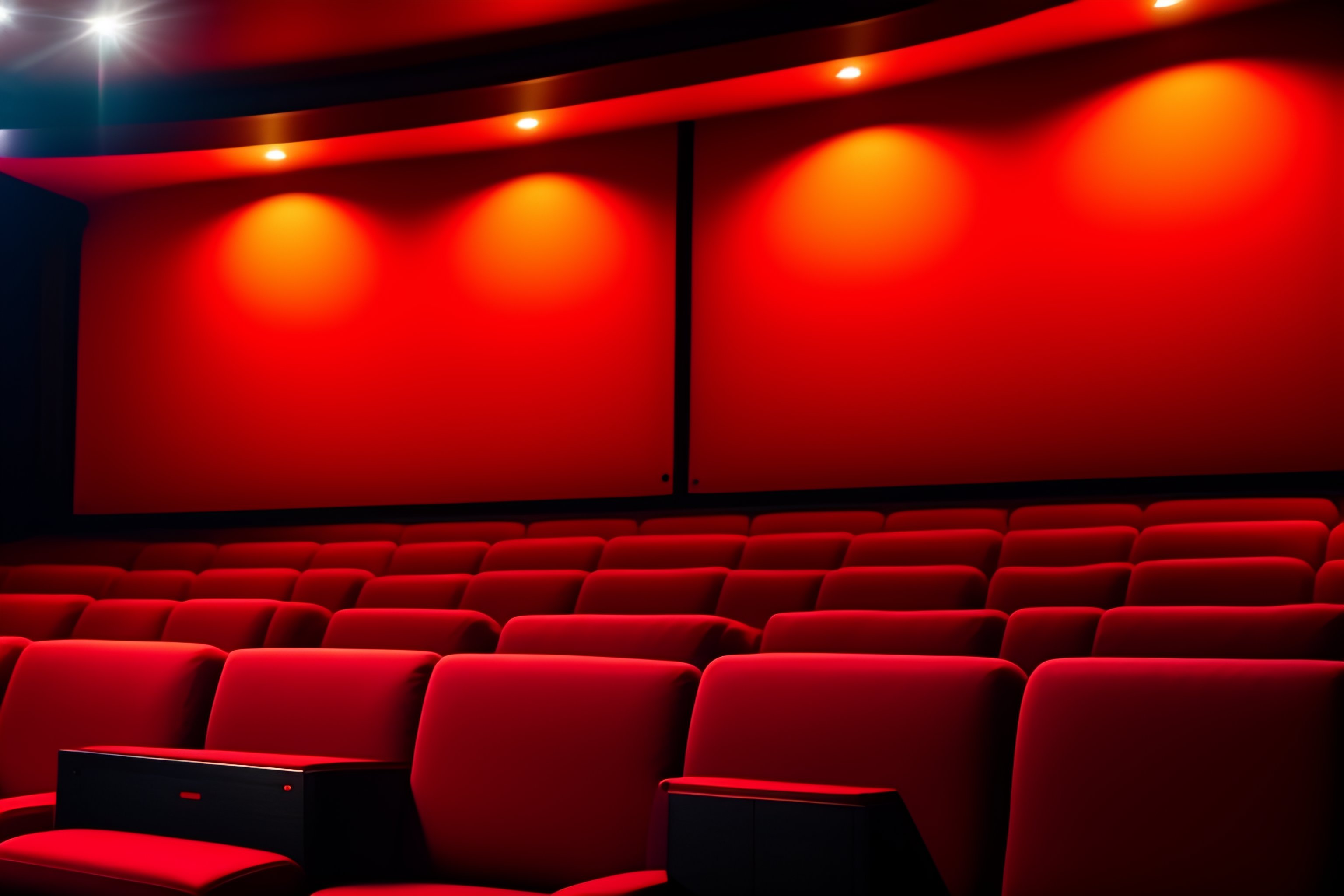 Lexica Magical movie theater screen red leather seats