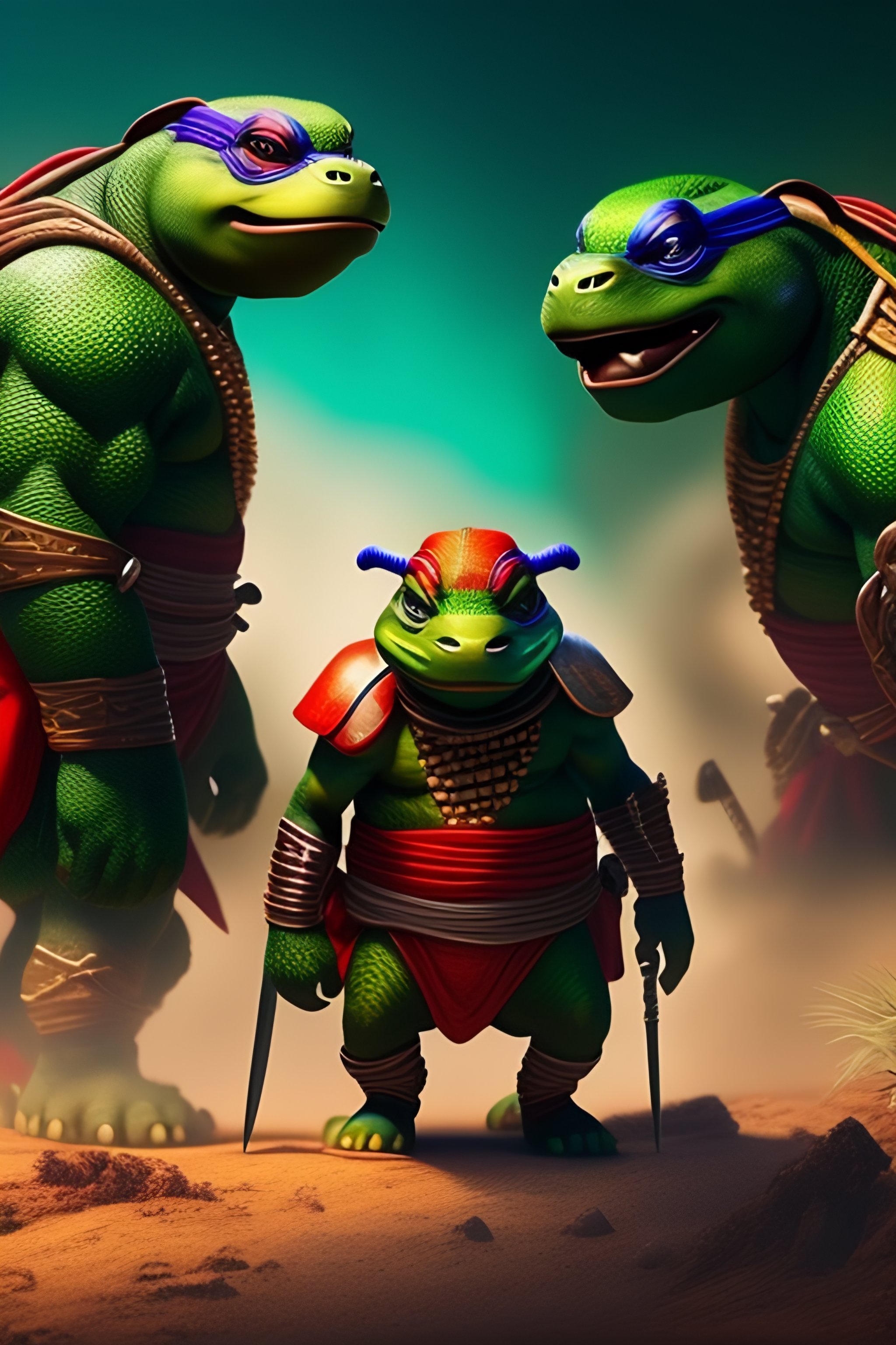 Lexica African ninja turtles, 8k
