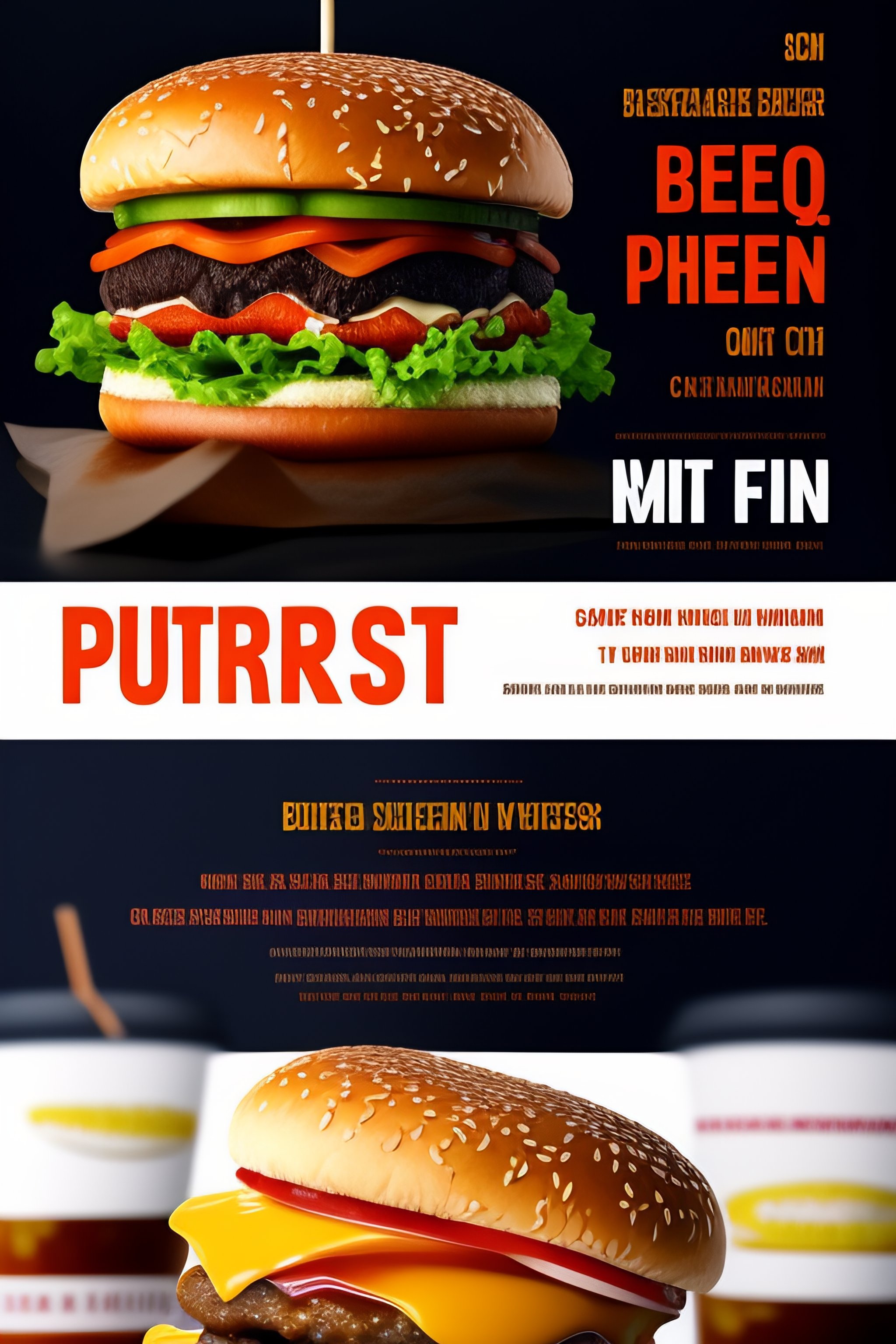 Lexica - Designing an advertisement for a post for a burger restaurant ...