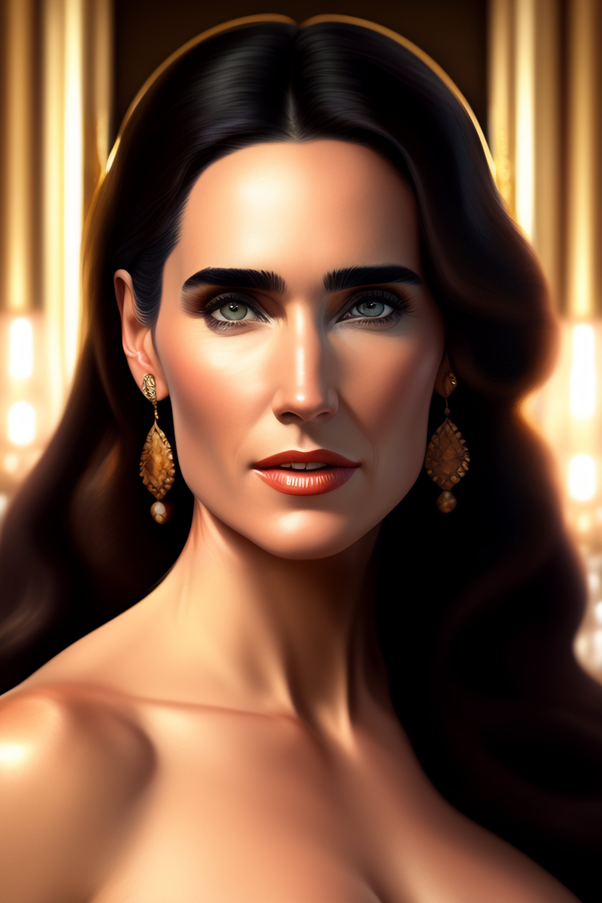 Jennifer Connelly in a Feminine Take on Bohemian Evening