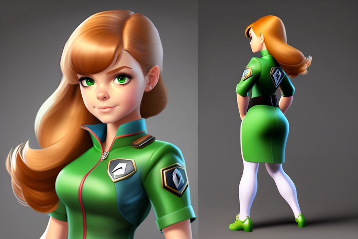 Lexica - Child Gwen Tennyson from classic Ben 10 with a watch,max realistic  possible