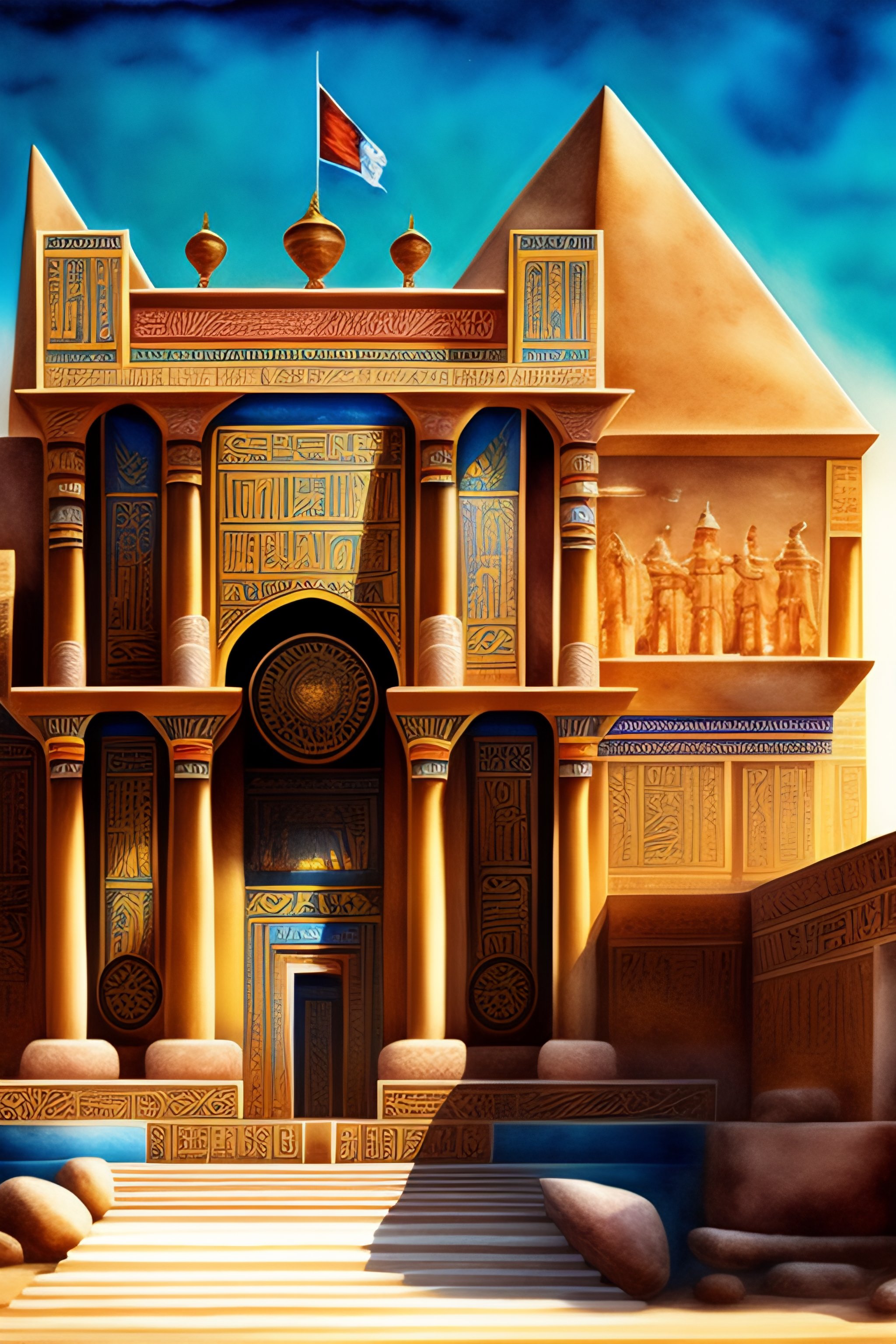 Lexica Time travel,Ancient Egypt, chronograph,graphic,watercolour