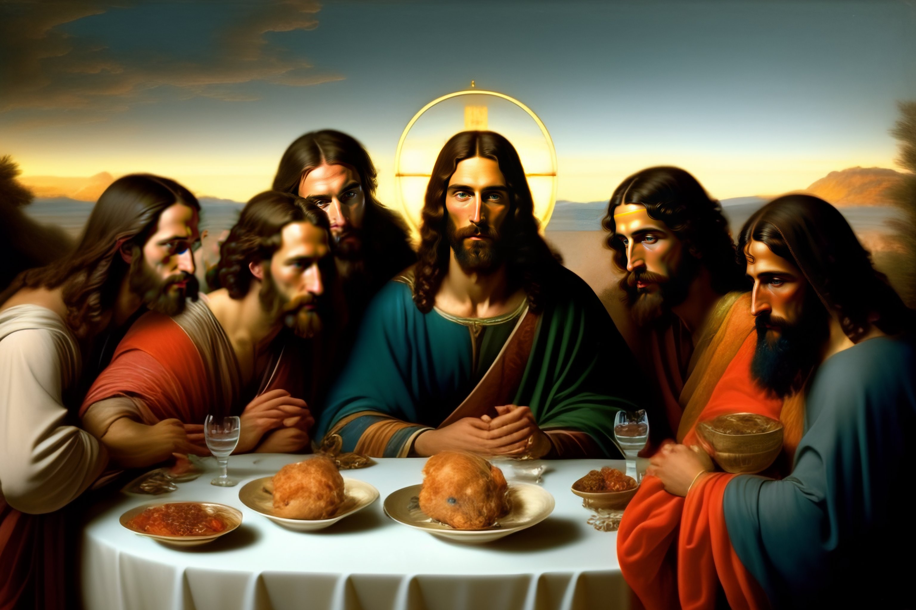 Lexica - Hyper realistic color photo of the last supper, year 1, jesus ...