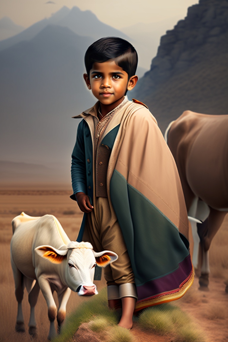 Lexica An Indian Babe With A Herd Of Cow A Brownish Picture