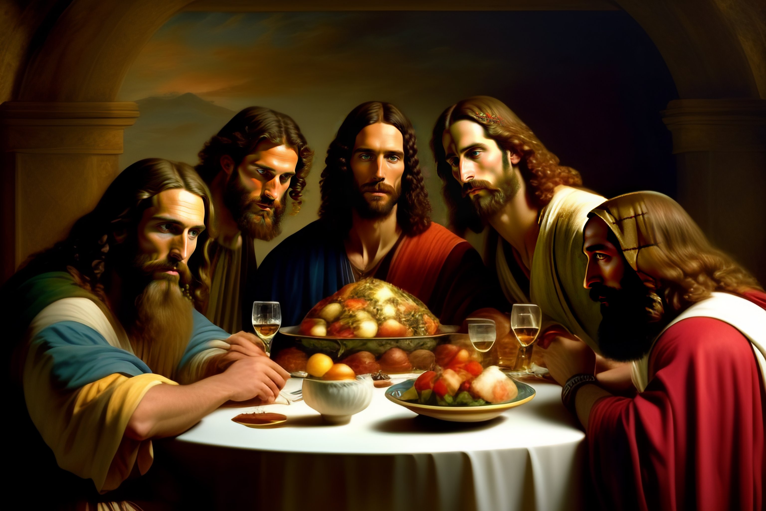 Lexica - Hyper realistic color photo of the last supper, year 1, jesus ...